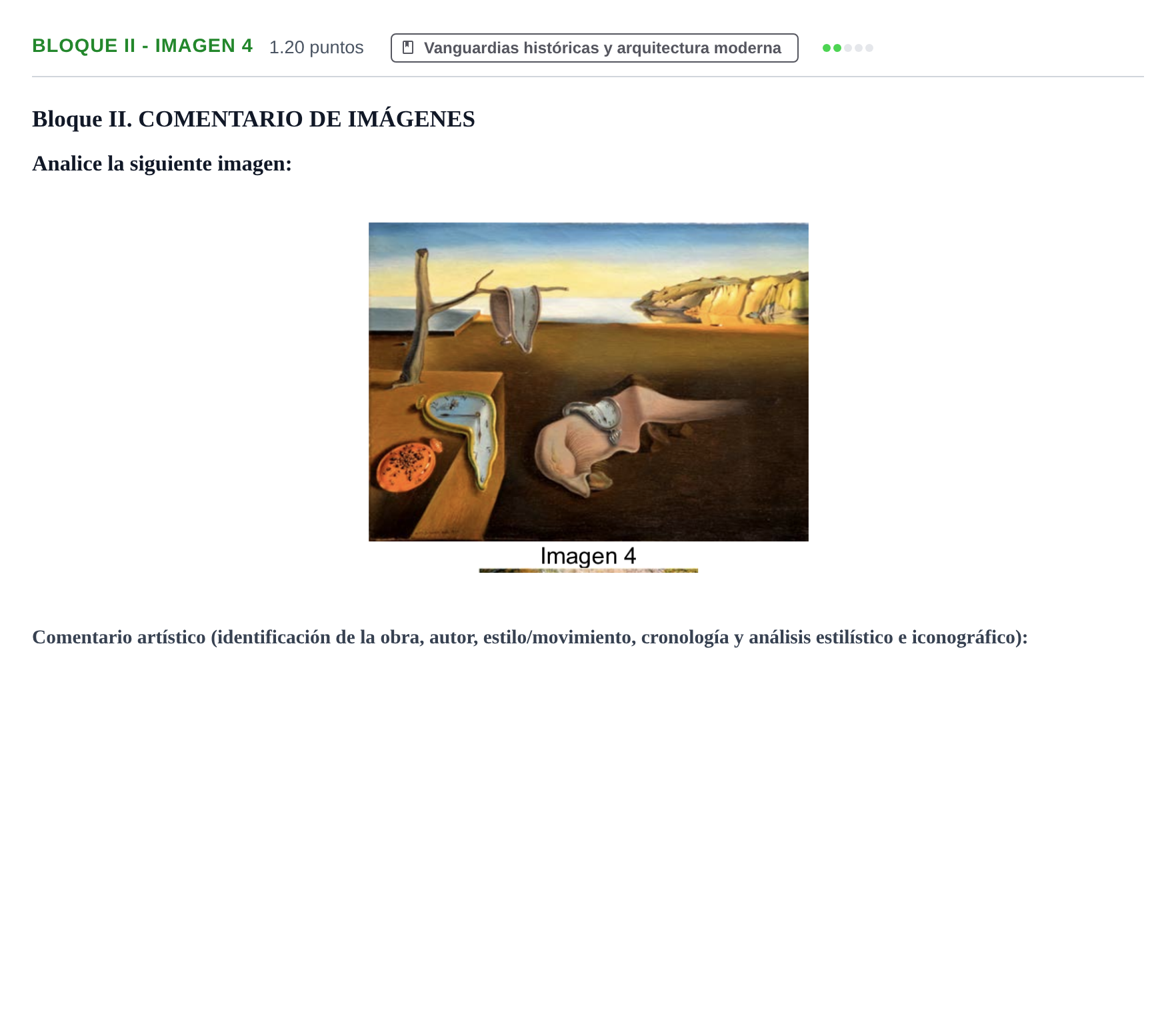 Enunciado: Bloque II - Imagen 4 · Fundamentos Artísticos PAU Murcia Extraordinaria 2025