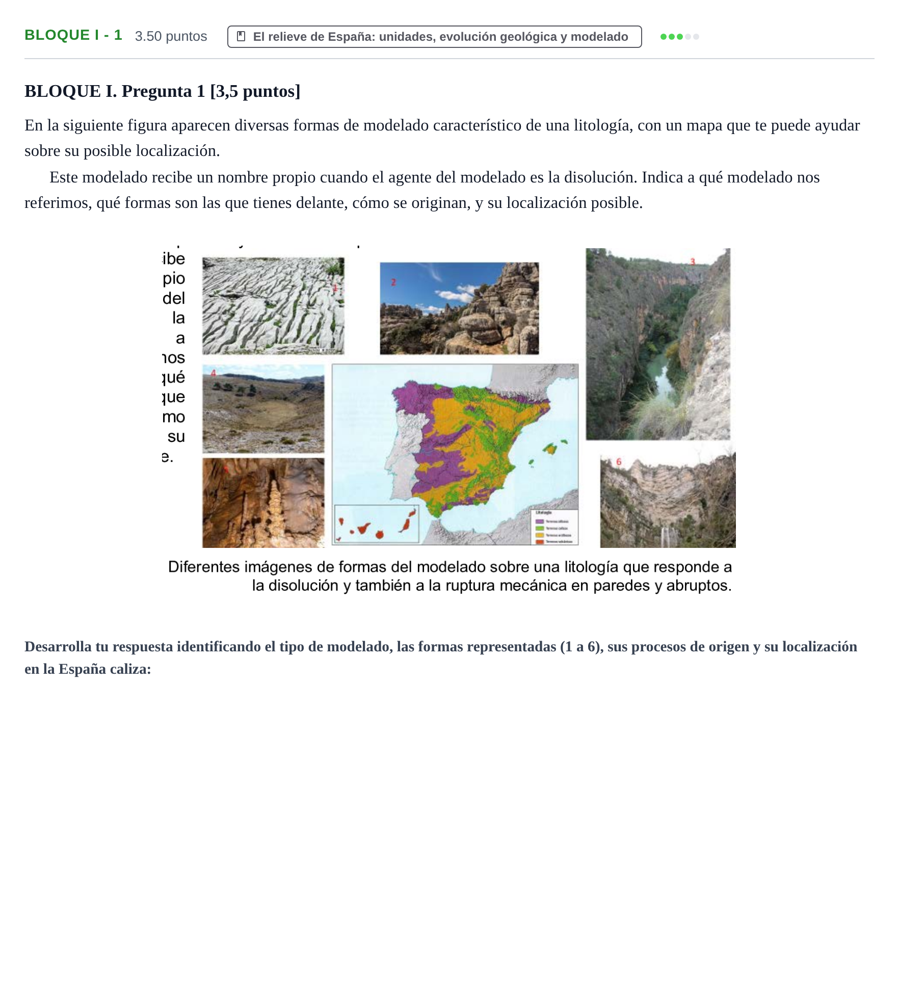 Enunciado: Bloque I - 1 · Geografía PAU Murcia Extraordinaria 2025
