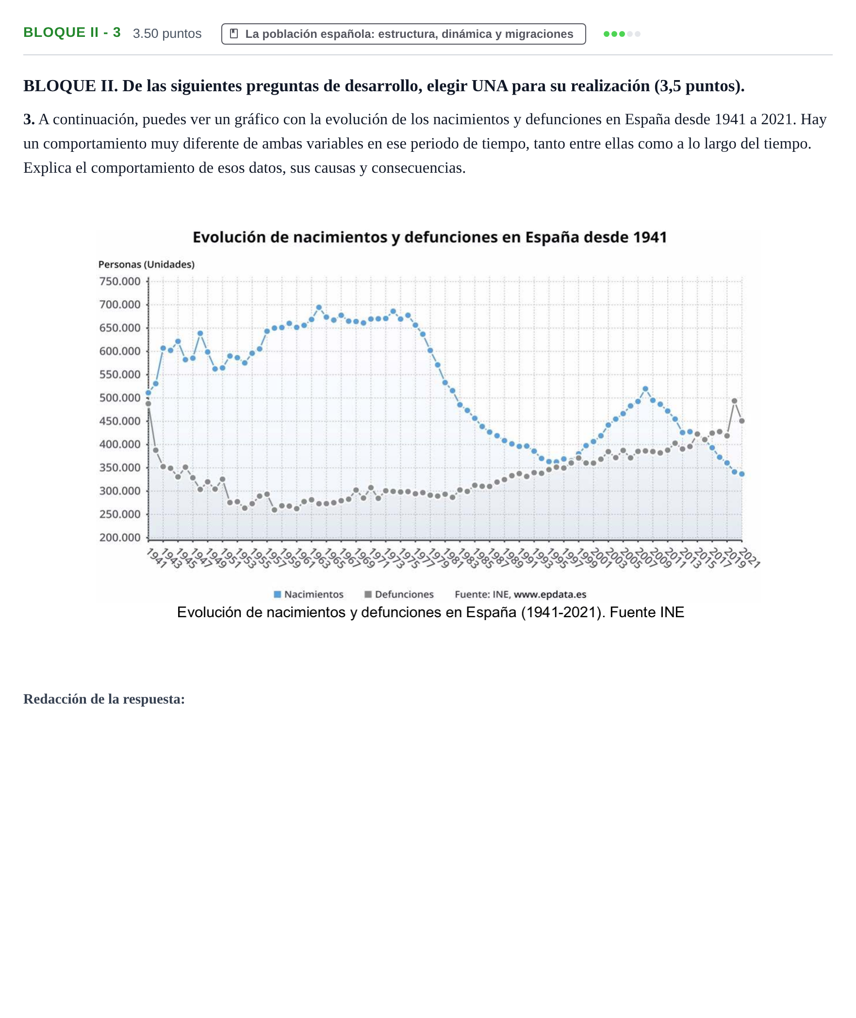 Enunciado: Bloque II - 3 · Geografía PAU Murcia Extraordinaria 2025