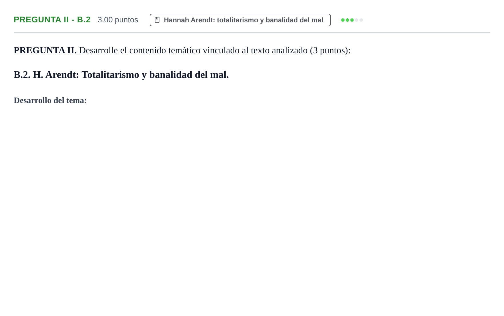 Enunciado: Pregunta II - B.2 · Historia de la Filosofía PAU Murcia Extraordinaria 2025