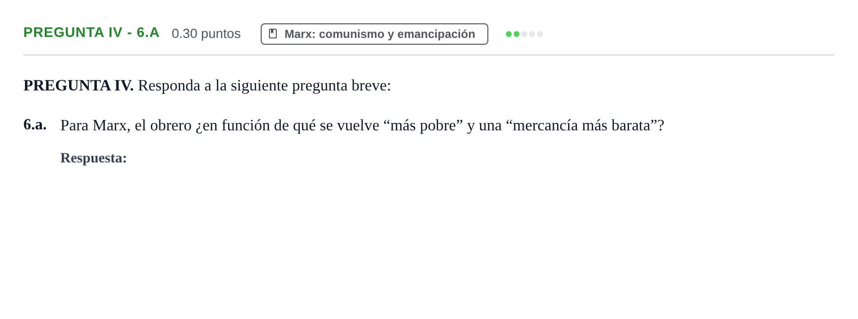 Enunciado: Pregunta IV - 6.a · Historia de la Filosofía PAU Murcia Extraordinaria 2025