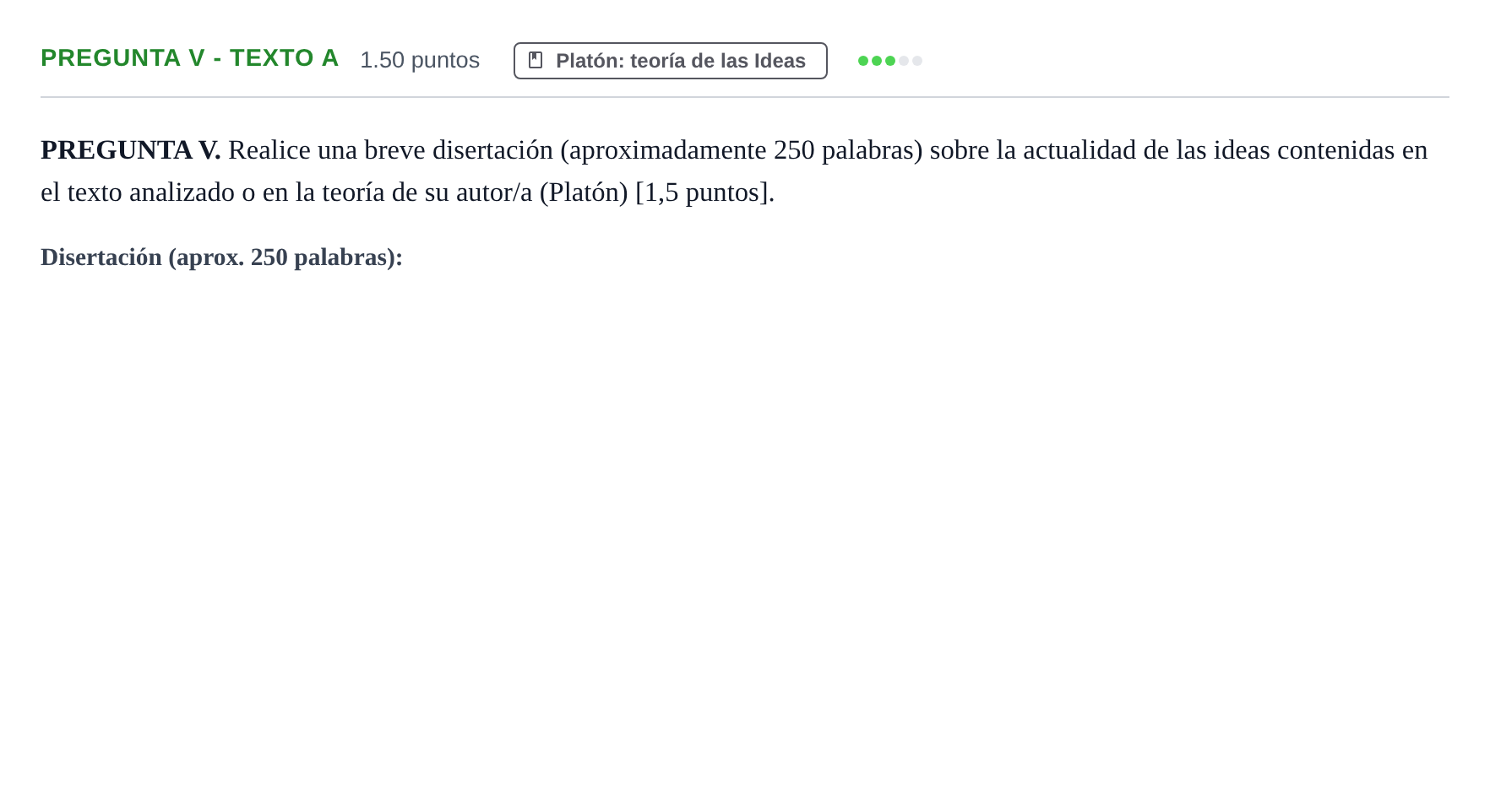 Enunciado: Pregunta V - Texto A · Historia de la Filosofía PAU Murcia Extraordinaria 2025