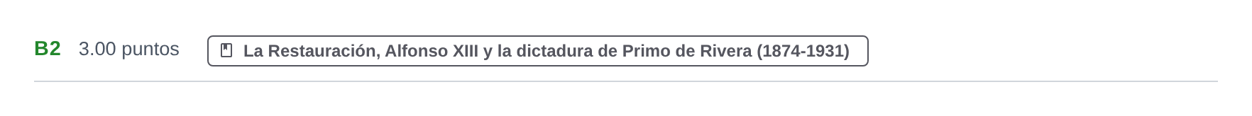 Enunciado: Ejercicio B2 · Historia de España PAU Murcia Extraordinaria 2025