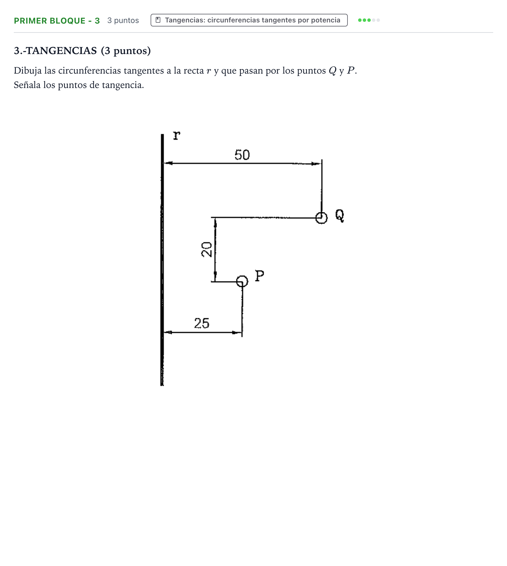 Enunciado: Ejercicio Primer bloque - 3 · Dibujo técnico II PAU Navarra Ordinaria 2024
