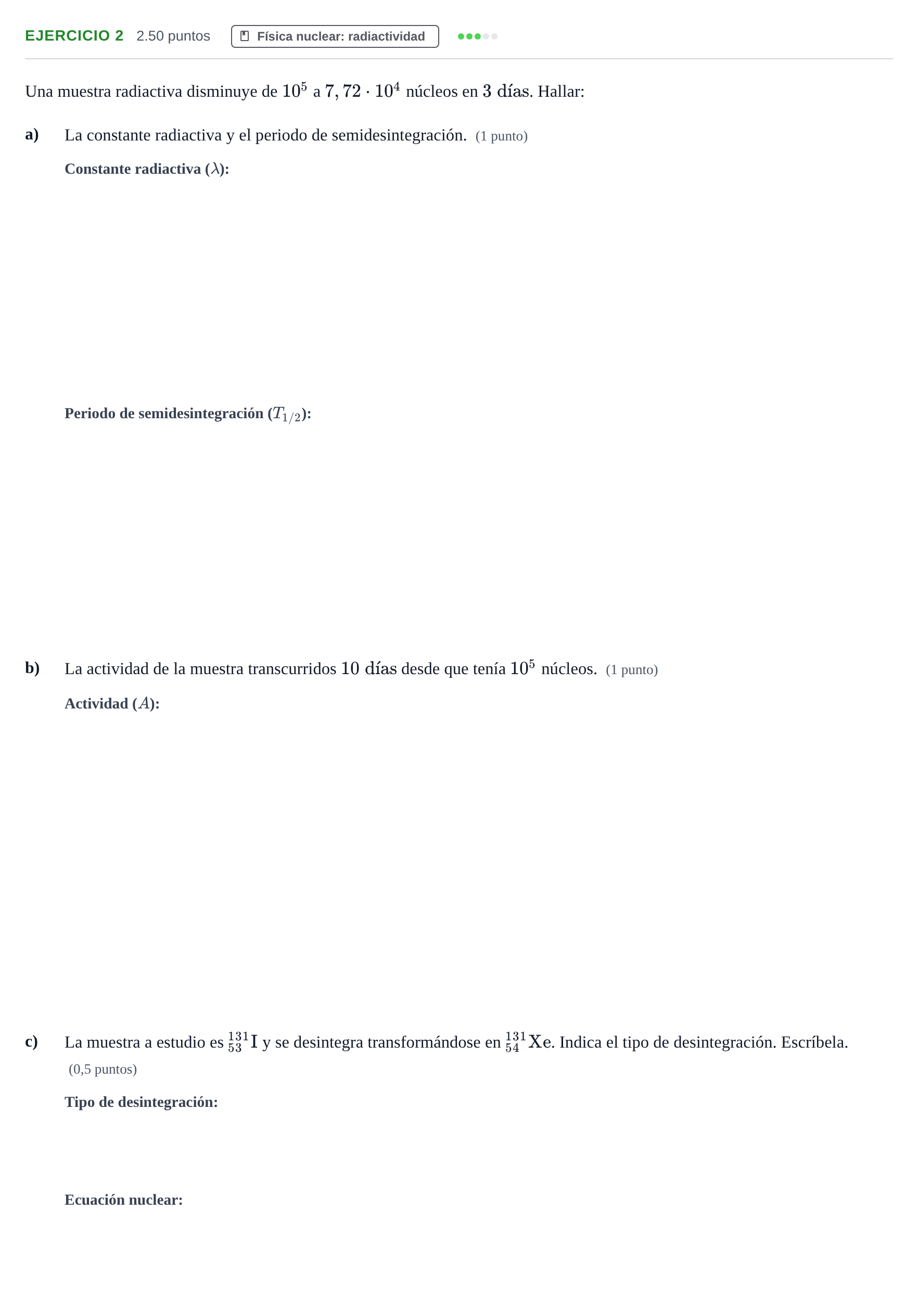 Enunciado: Problema 2 · Física PAU Navarra Ordinaria 2024