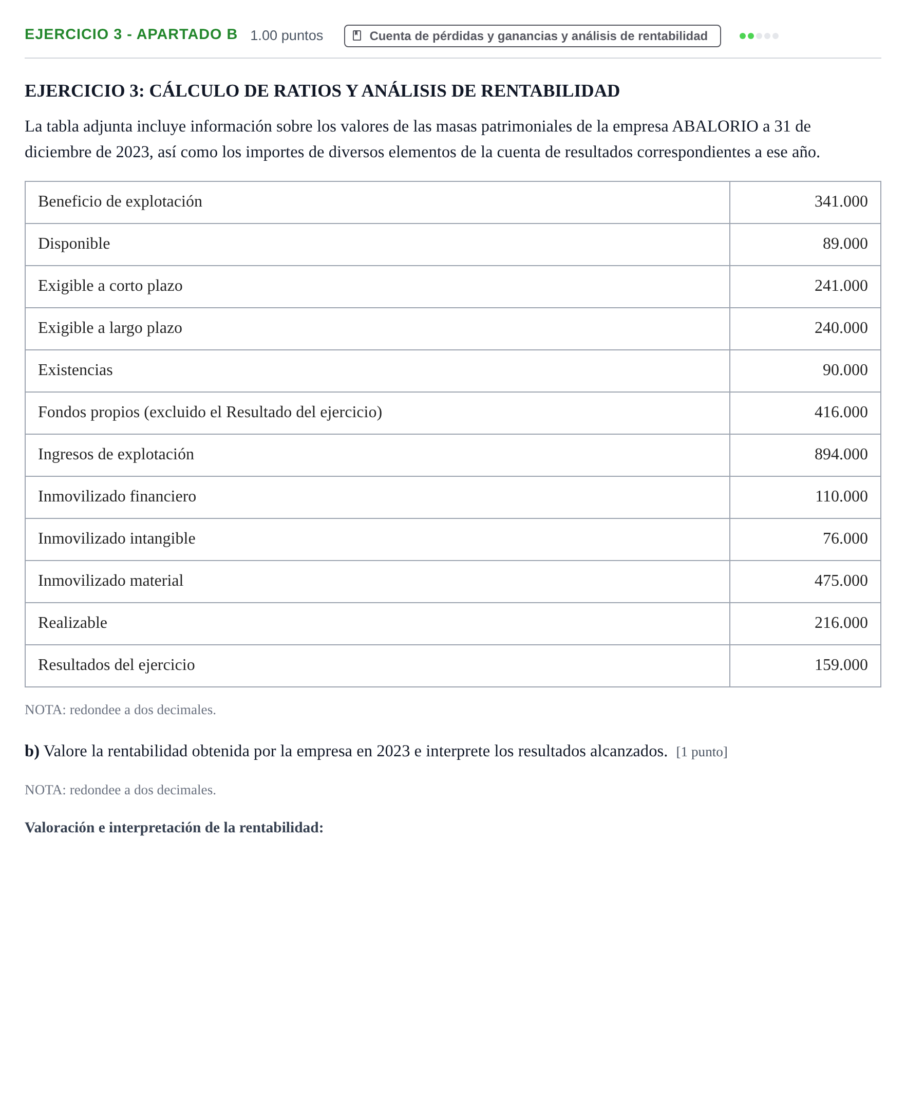 Enunciado: Ejercicio 3 - Apartado b · Empresa y Diseño de Modelos de Negocio PAU Navarra Ordinaria 2024