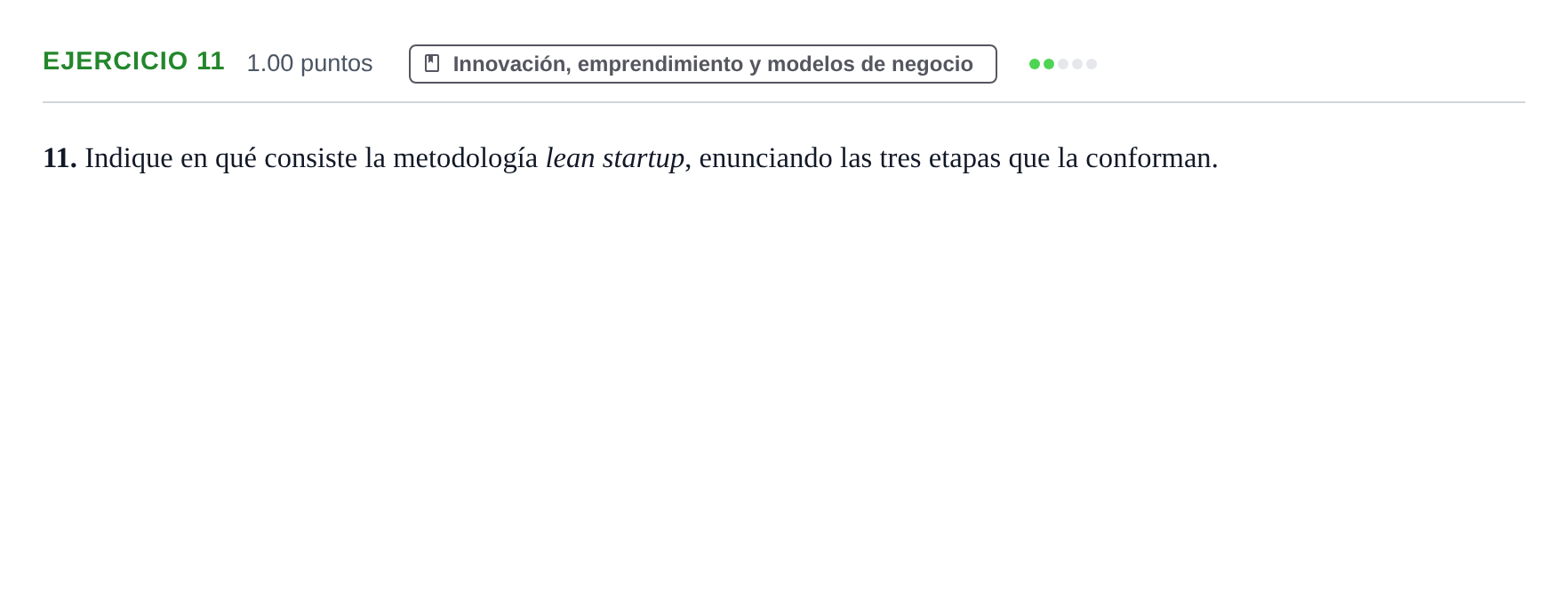 Enunciado: Problema 11 · Empresa y Diseño de Modelos de Negocio PAU Navarra Ordinaria 2024