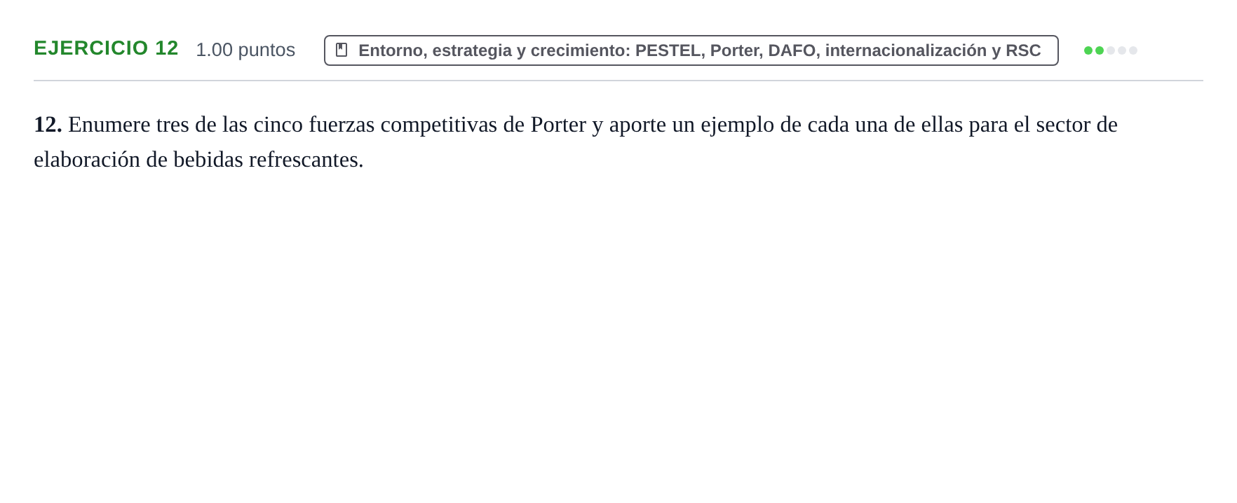 Enunciado: Problema 12 · Empresa y Diseño de Modelos de Negocio PAU Navarra Ordinaria 2024