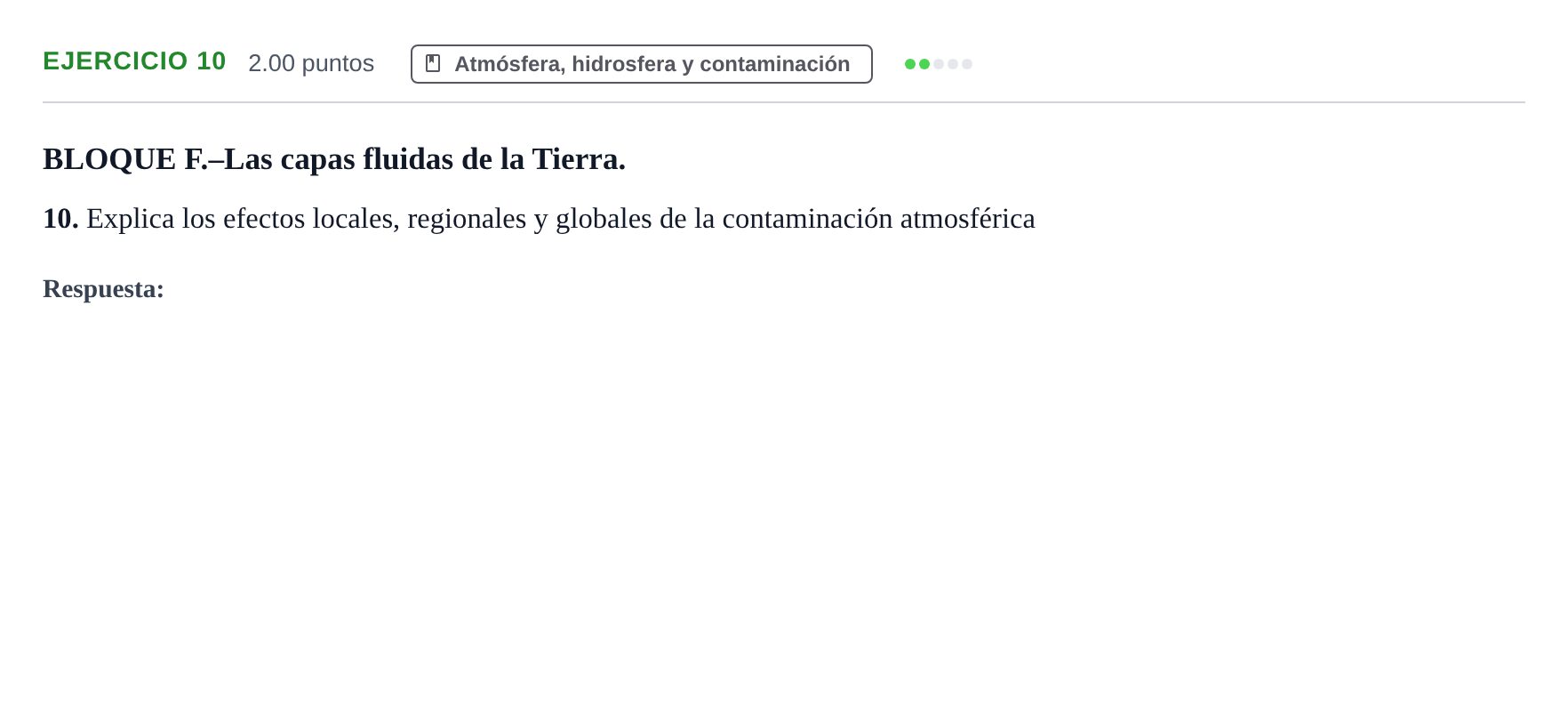 Enunciado: Problema 10 · Geología y Ciencias Ambientales PAU Navarra Ordinaria 2024