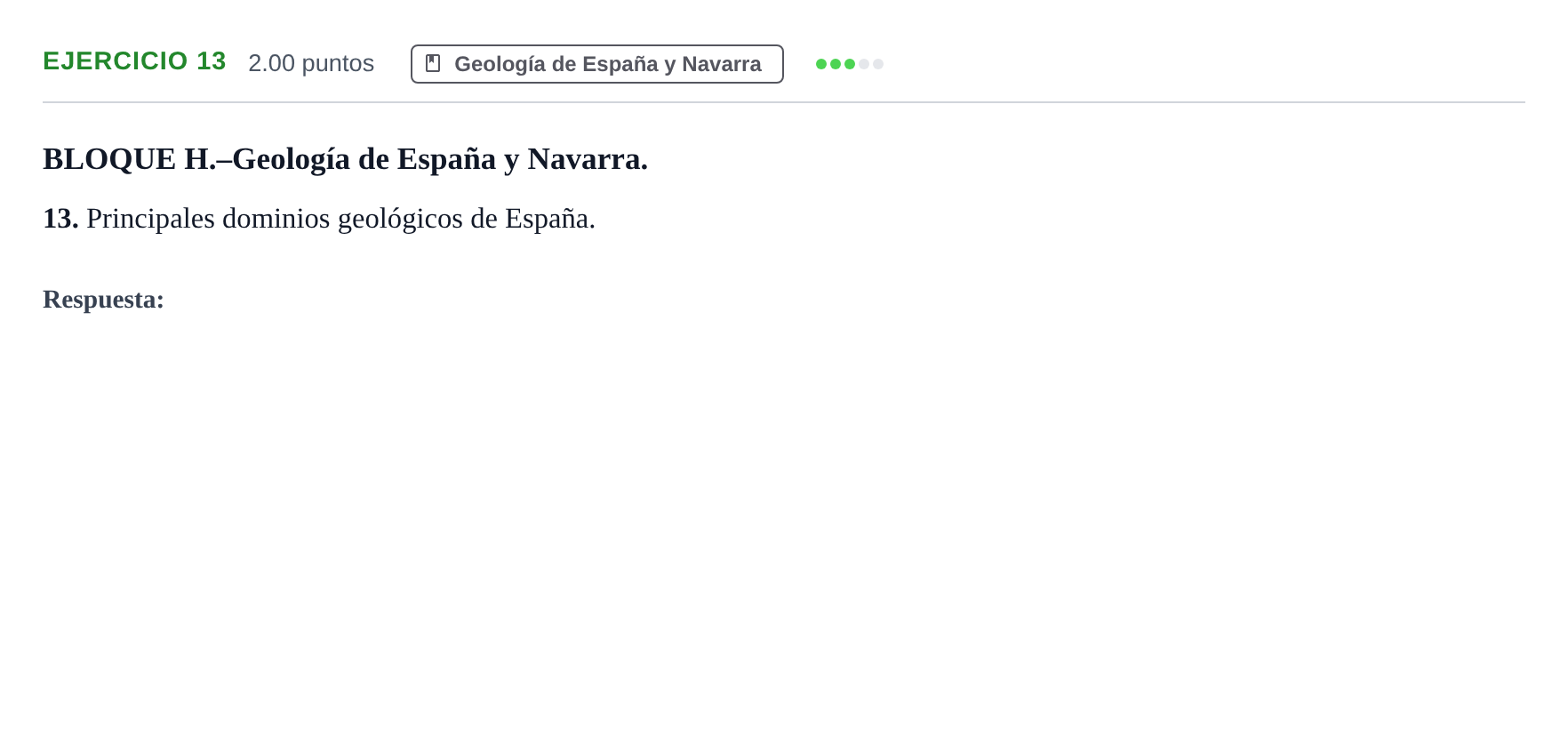 Enunciado: Problema 13 · Geología y Ciencias Ambientales PAU Navarra Ordinaria 2024