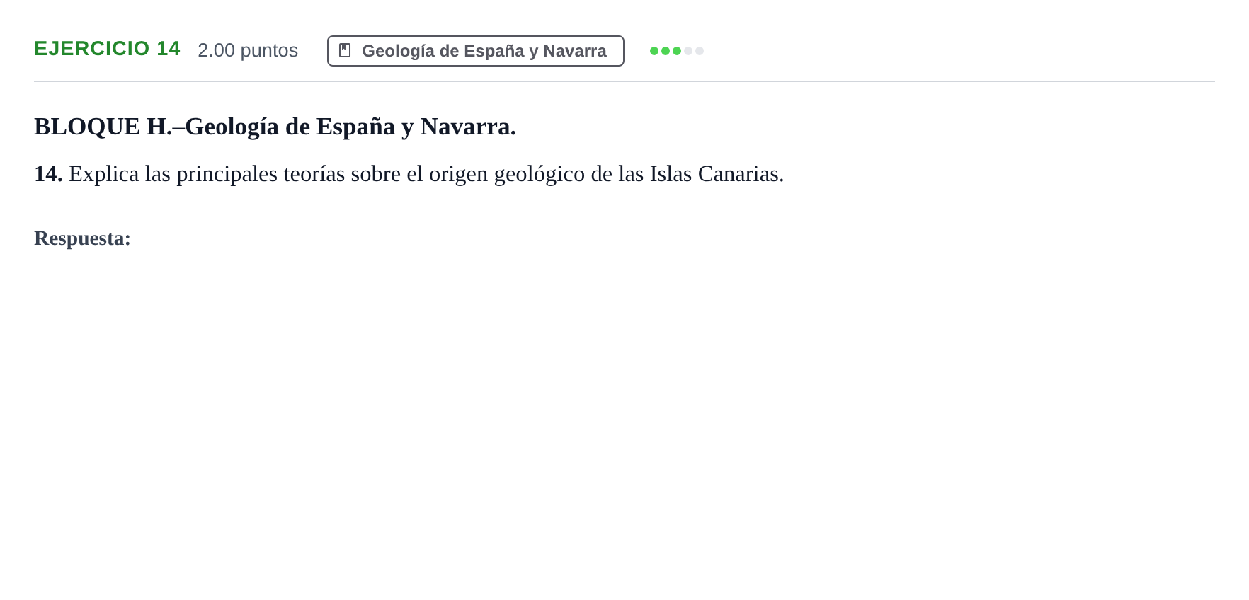 Enunciado: Problema 14 · Geología y Ciencias Ambientales PAU Navarra Ordinaria 2024