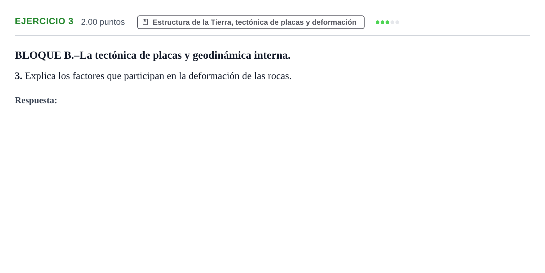 Enunciado: Problema 3 · Geología y Ciencias Ambientales PAU Navarra Ordinaria 2024