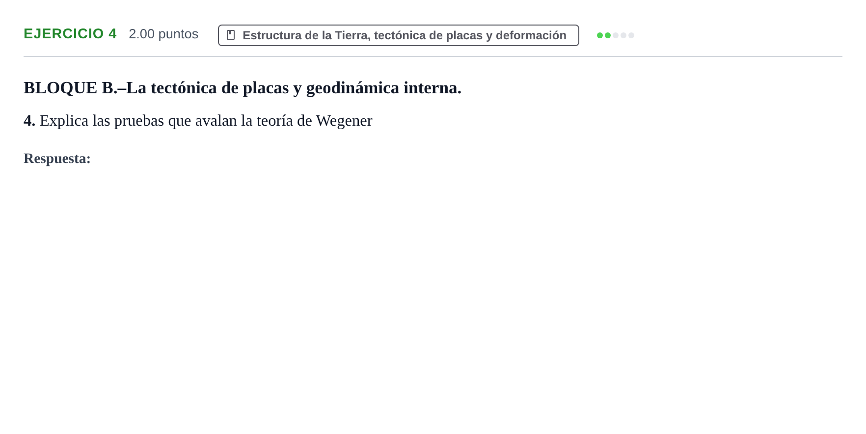 Enunciado: Problema 4 · Geología y Ciencias Ambientales PAU Navarra Ordinaria 2024