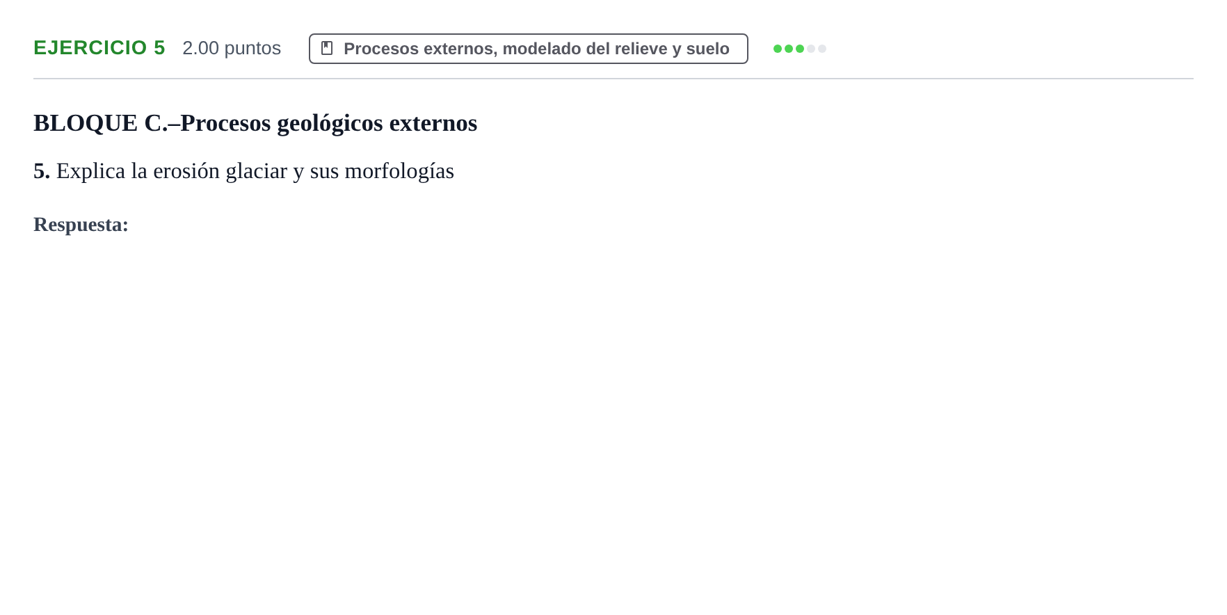 Enunciado: Problema 5 · Geología y Ciencias Ambientales PAU Navarra Ordinaria 2024