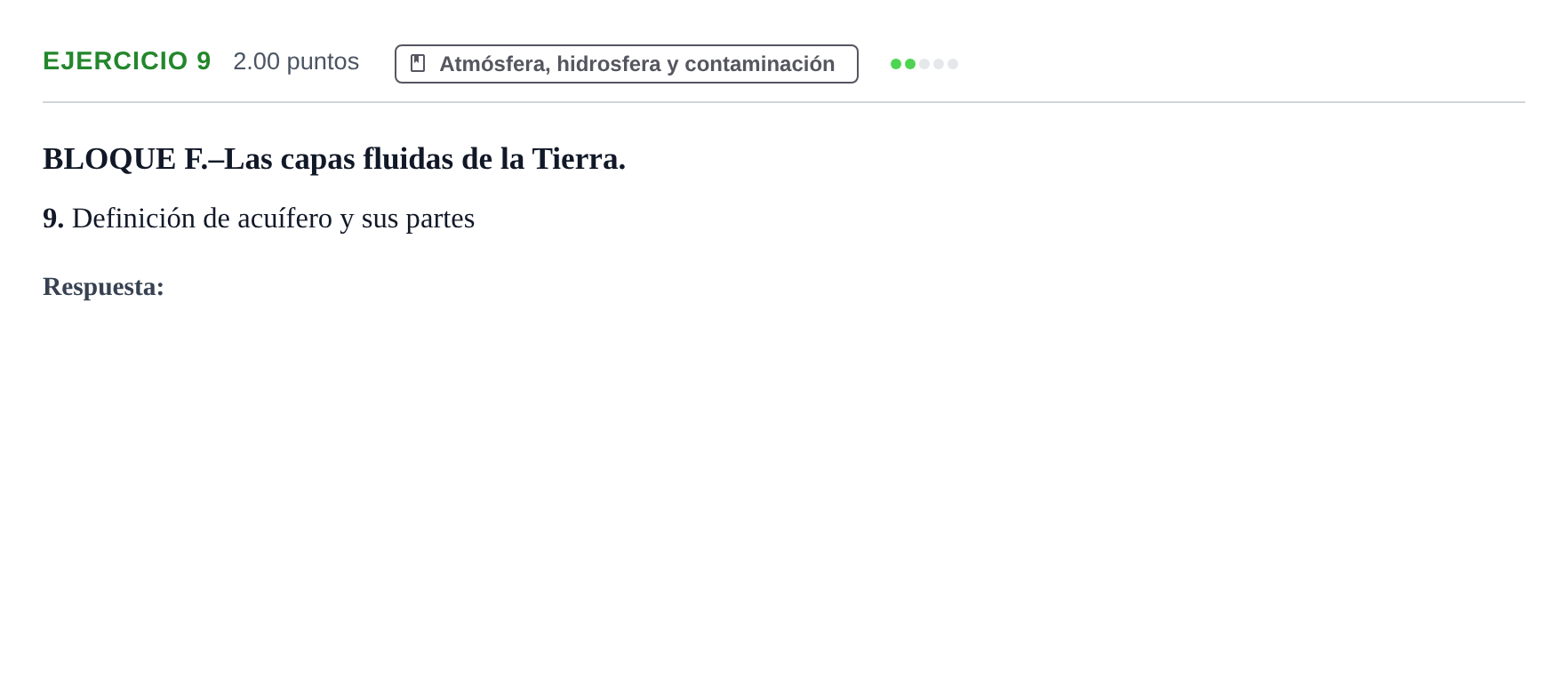 Enunciado: Problema 9 · Geología y Ciencias Ambientales PAU Navarra Ordinaria 2024