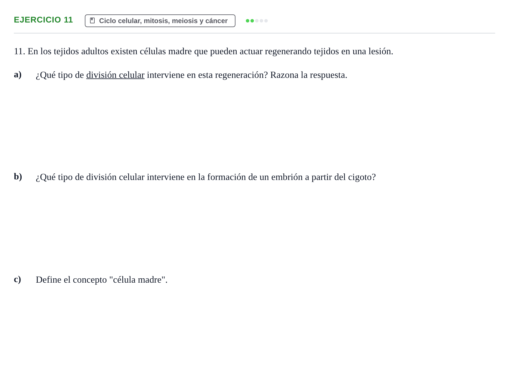 Enunciado: Problema 11 · Biología PAU Navarra Ordinaria 2024