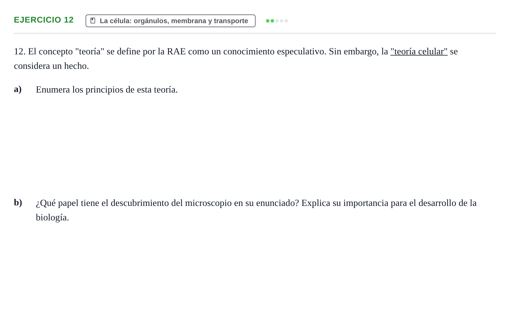 Enunciado: Problema 12 · Biología PAU Navarra Ordinaria 2024