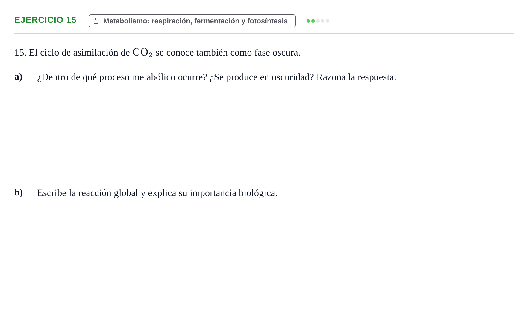 Enunciado: Problema 15 · Biología PAU Navarra Ordinaria 2024