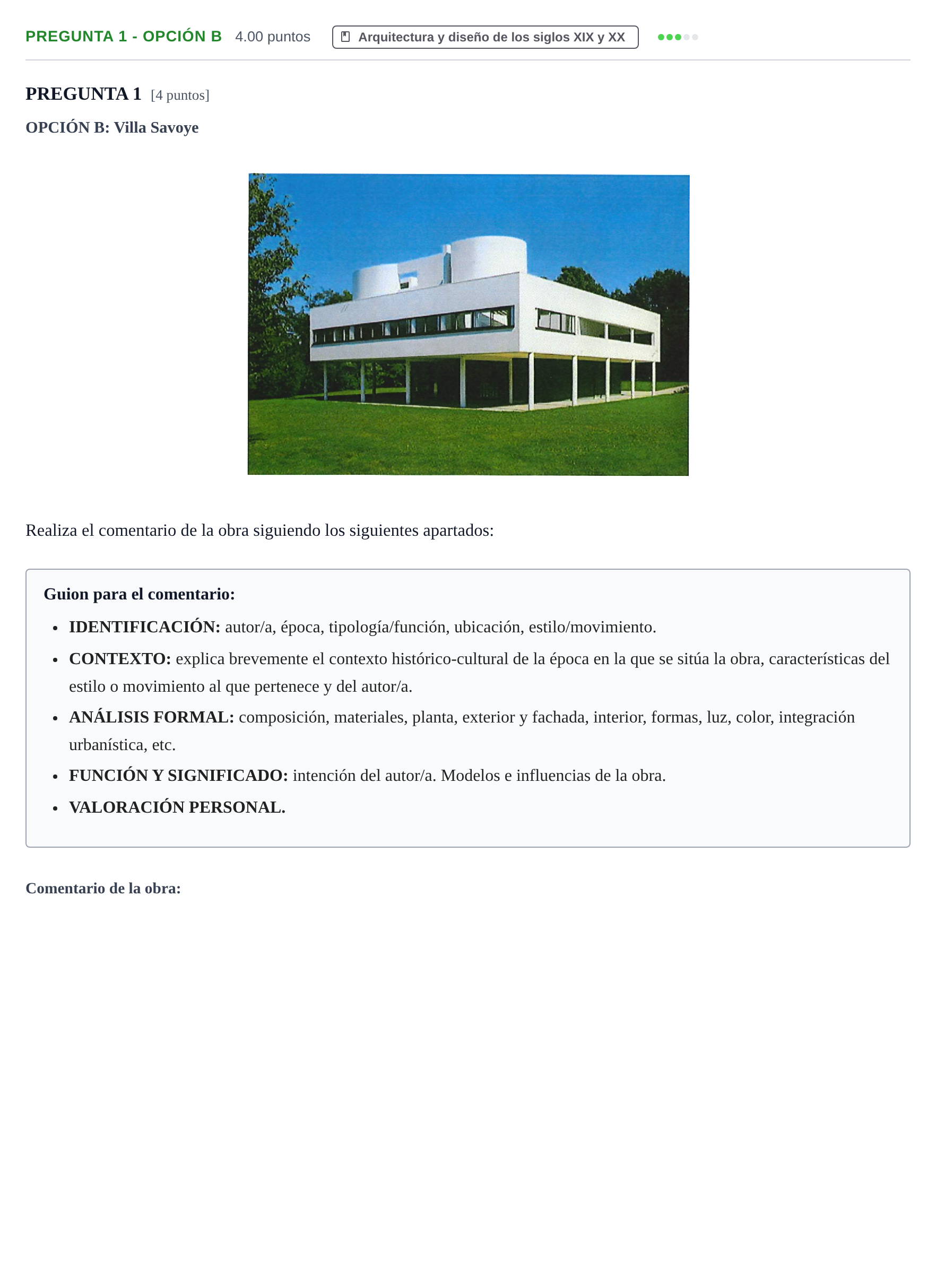 Enunciado: Pregunta 1 - Opción B · Fundamentos Artísticos PAU Navarra Ordinaria 2024