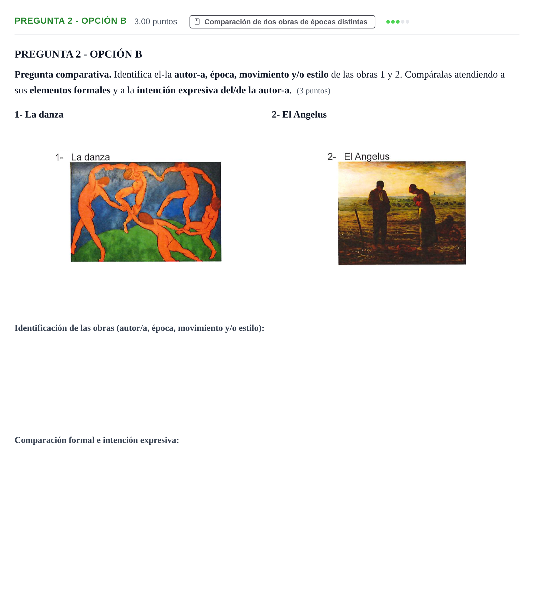 Enunciado: Pregunta 2 - Opción B · Fundamentos Artísticos PAU Navarra Ordinaria 2024