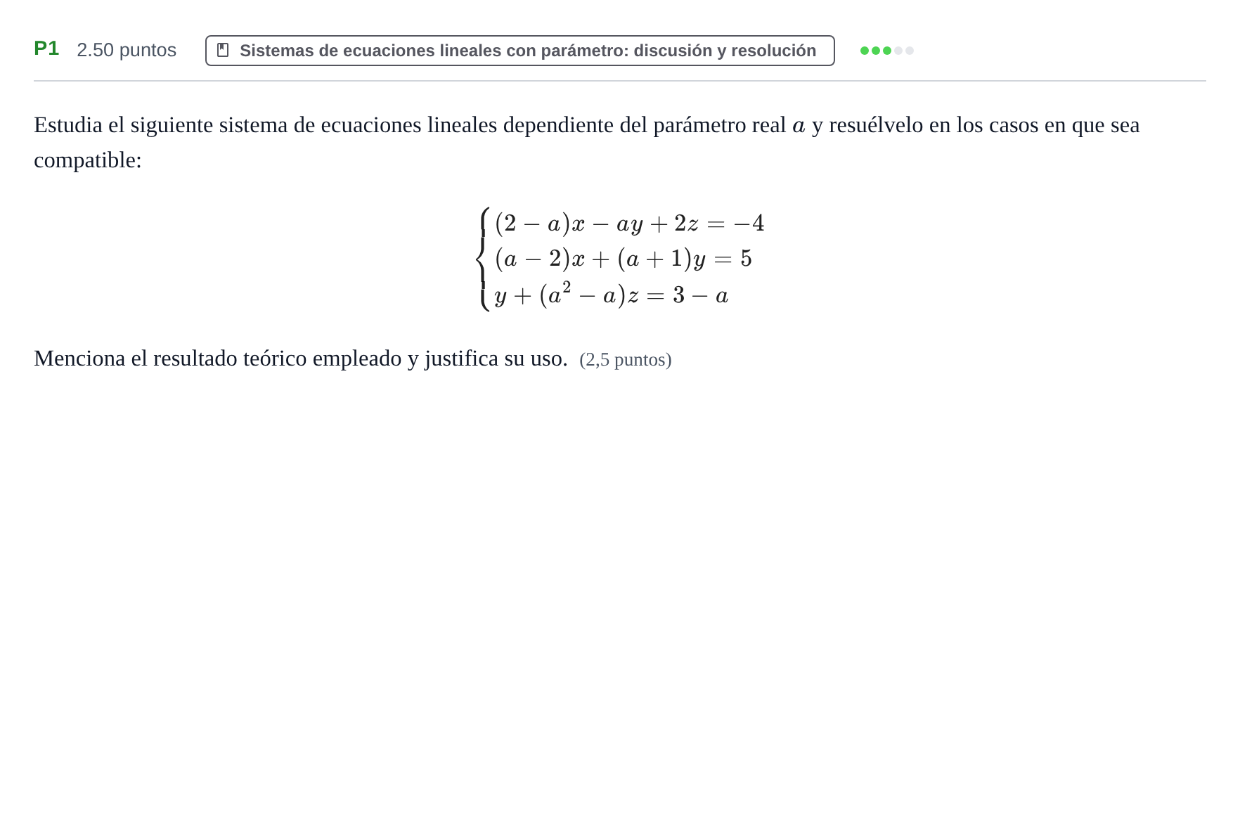 Enunciado: Ejercicio P1 · Matemáticas II PAU Navarra Ordinaria 2024