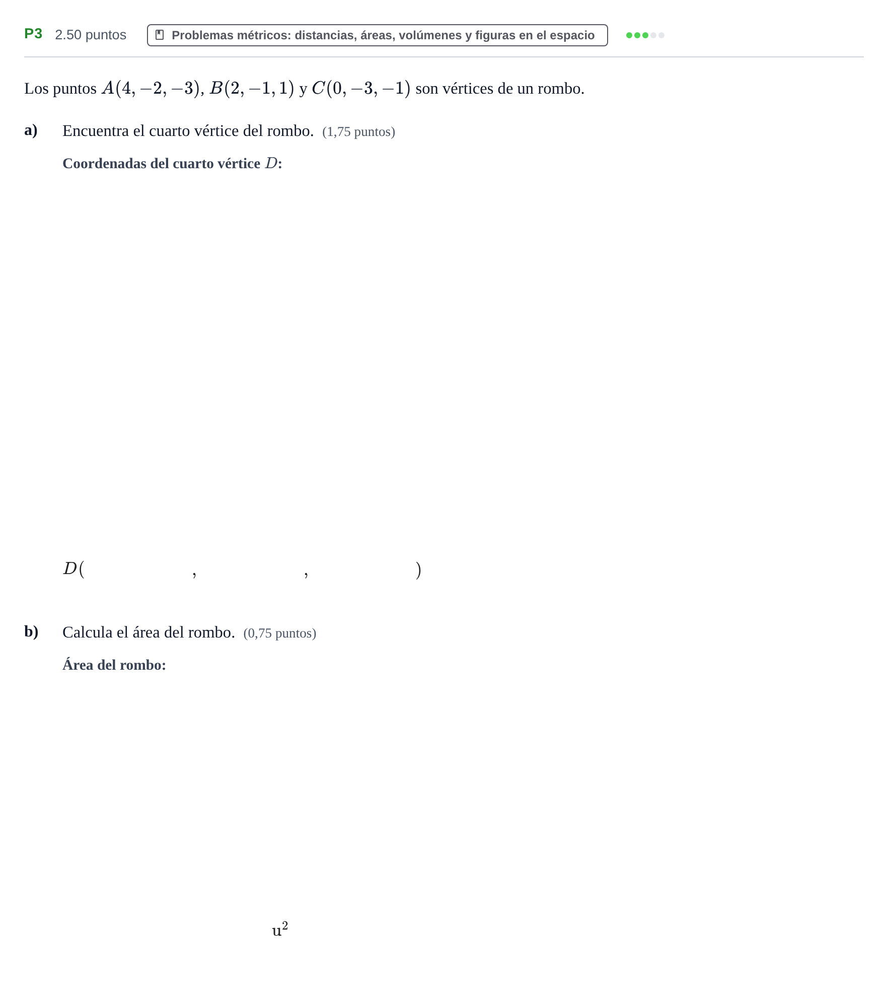 Enunciado: Ejercicio P3 · Matemáticas II PAU Navarra Ordinaria 2024