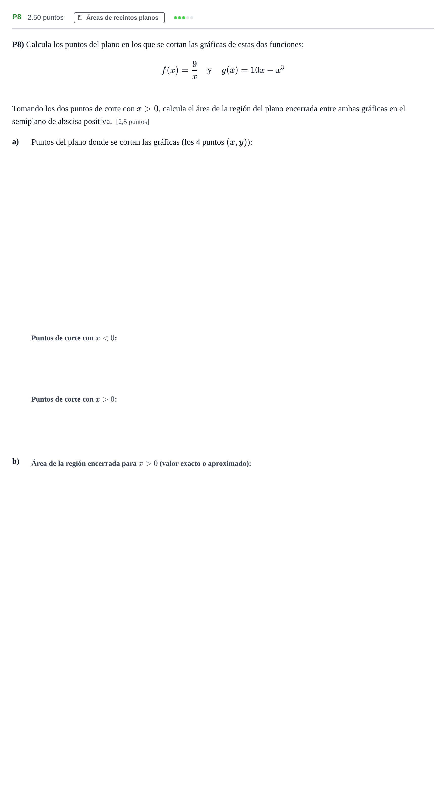 Enunciado: Ejercicio P8 · Matemáticas II PAU Navarra Ordinaria 2024