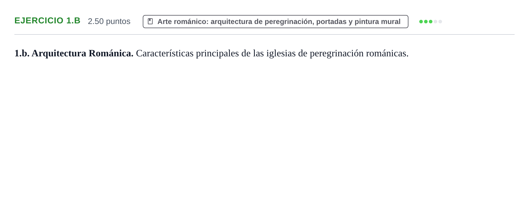 Enunciado: Ejercicio 1.b · Historia del Arte PAU Navarra Ordinaria 2024