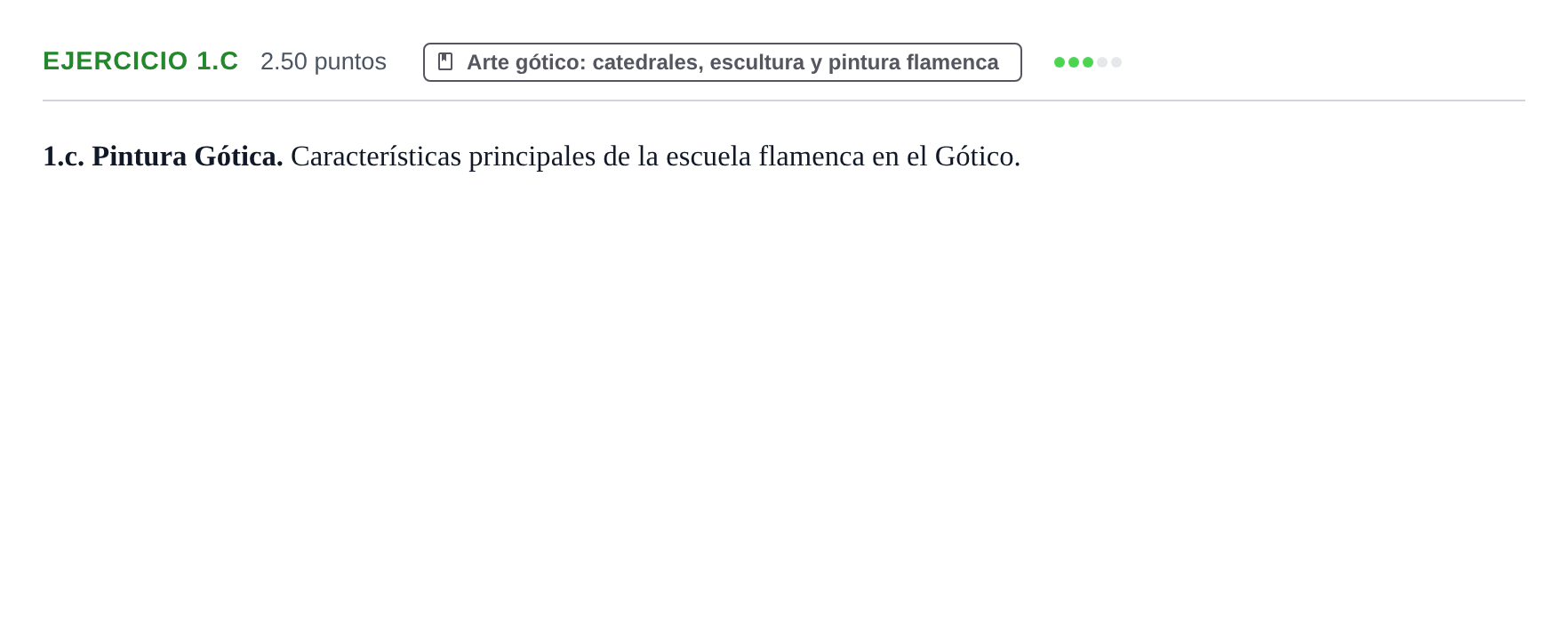 Enunciado: Ejercicio 1.c · Historia del Arte PAU Navarra Ordinaria 2024