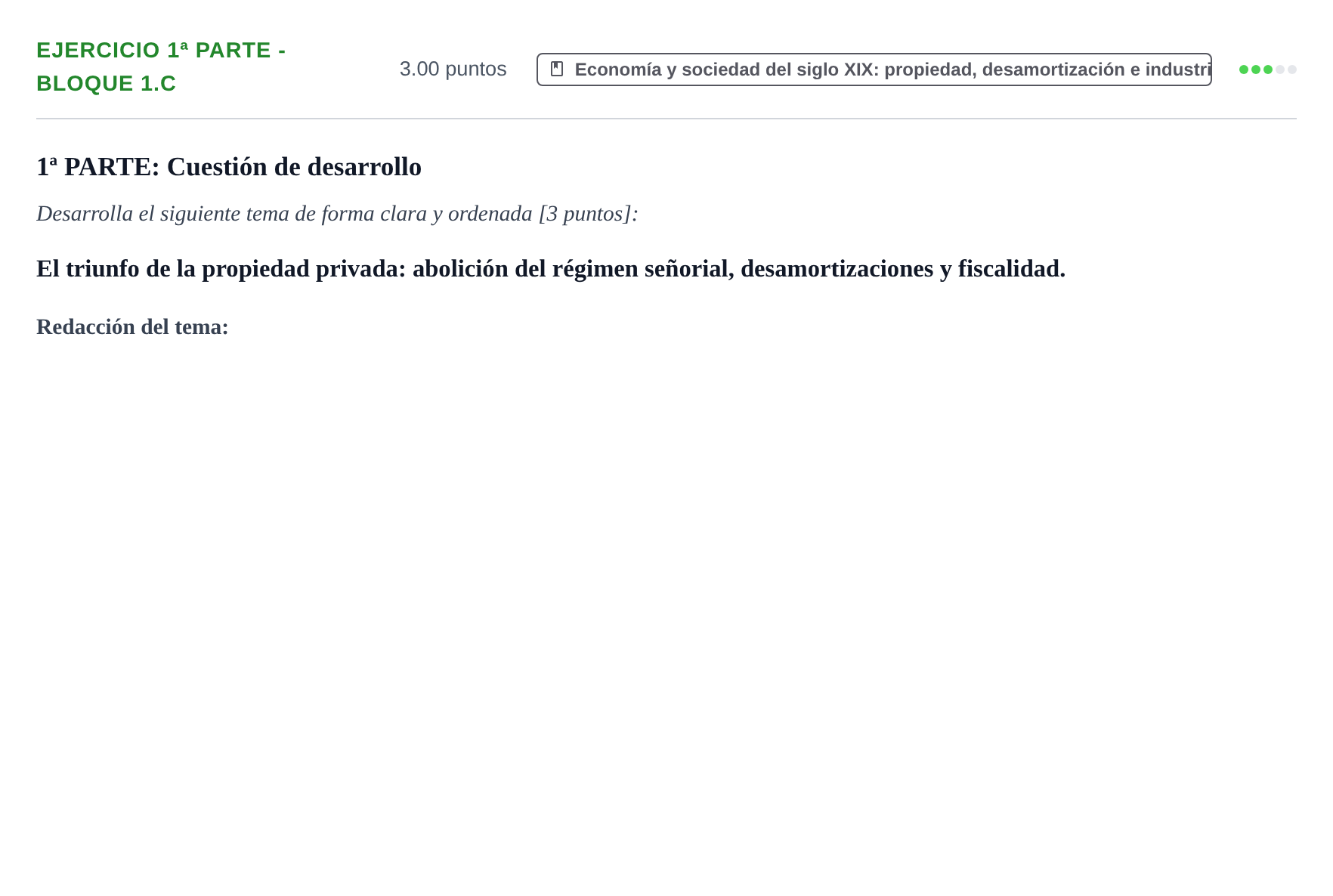 Enunciado: Ejercicio 1ª Parte - Bloque 1.c · Historia de España PAU Navarra Extraordinaria 2024