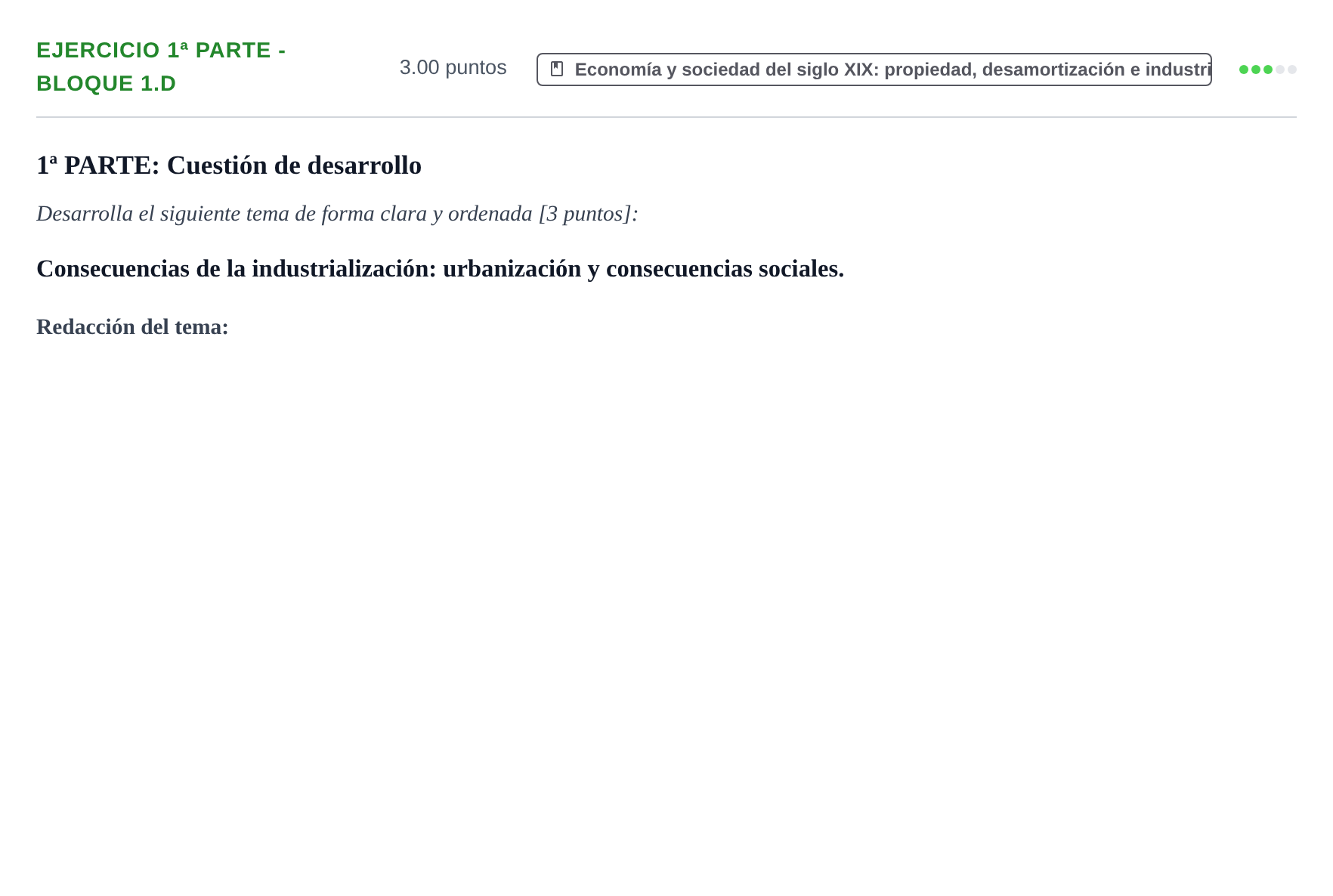 Enunciado: Ejercicio 1ª Parte - Bloque 1.d · Historia de España PAU Navarra Extraordinaria 2024
