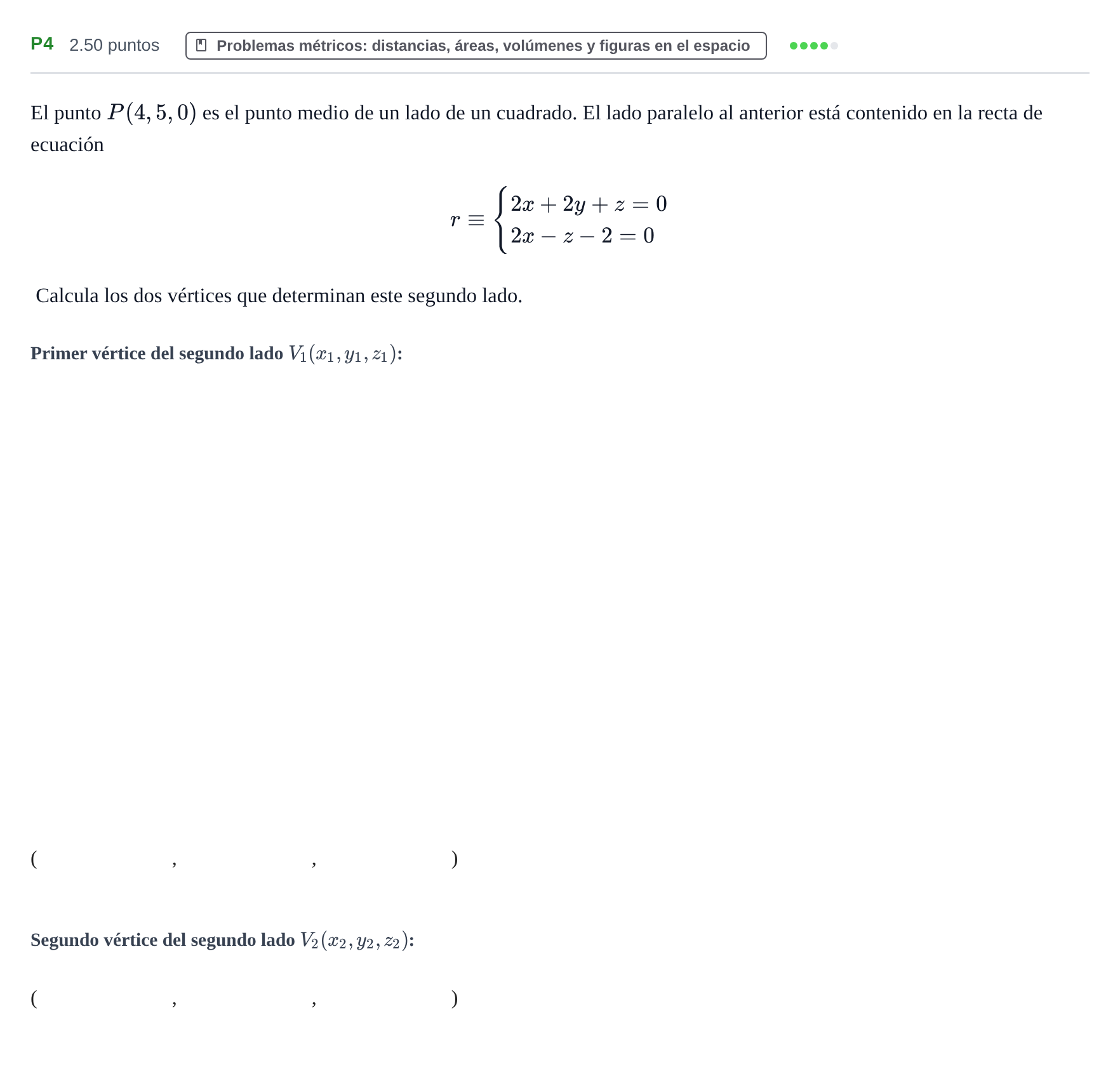 Enunciado: Ejercicio P4 · Matemáticas II PAU Navarra Extraordinaria 2024