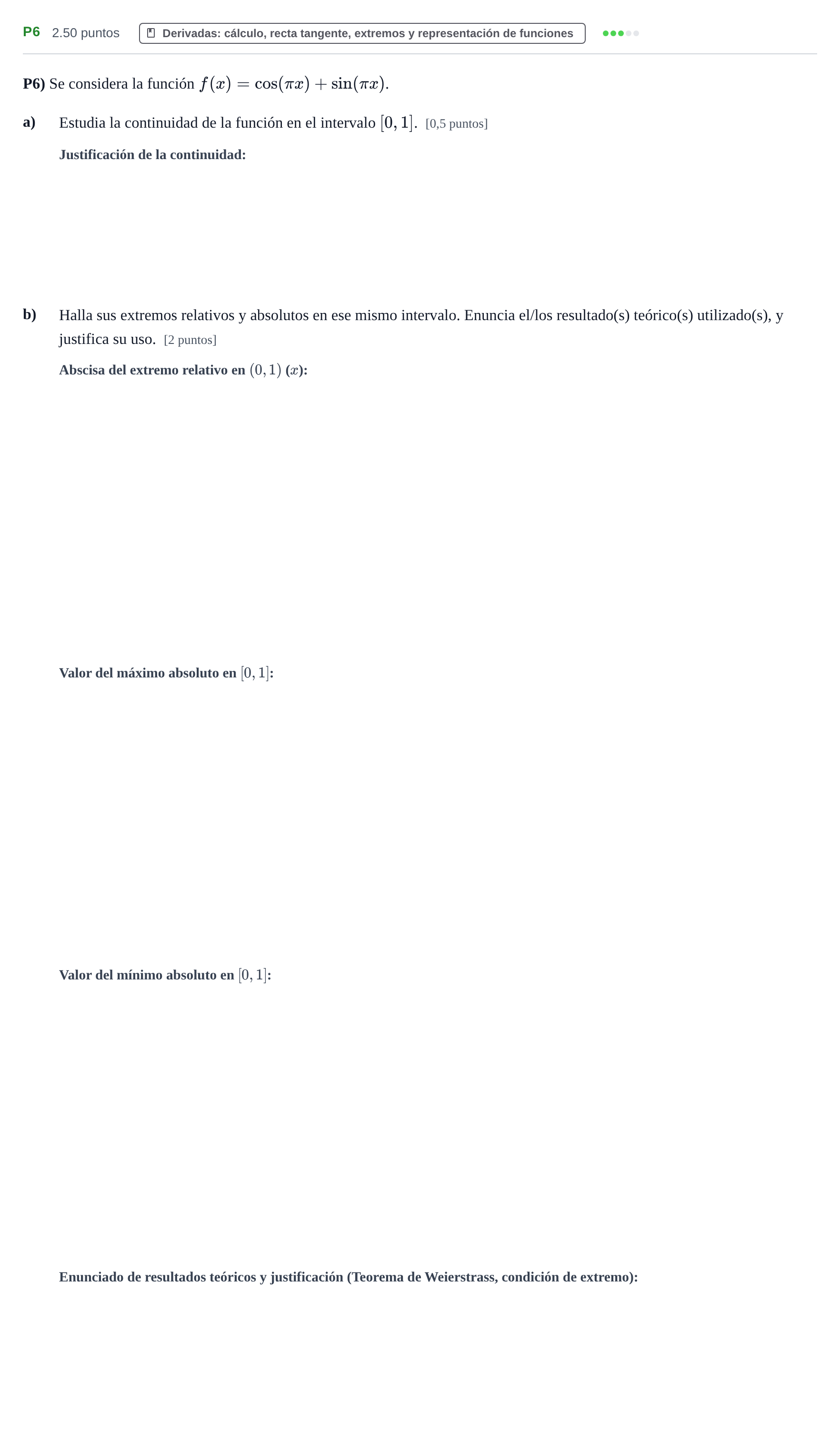 Enunciado: Ejercicio P6 · Matemáticas II PAU Navarra Extraordinaria 2024