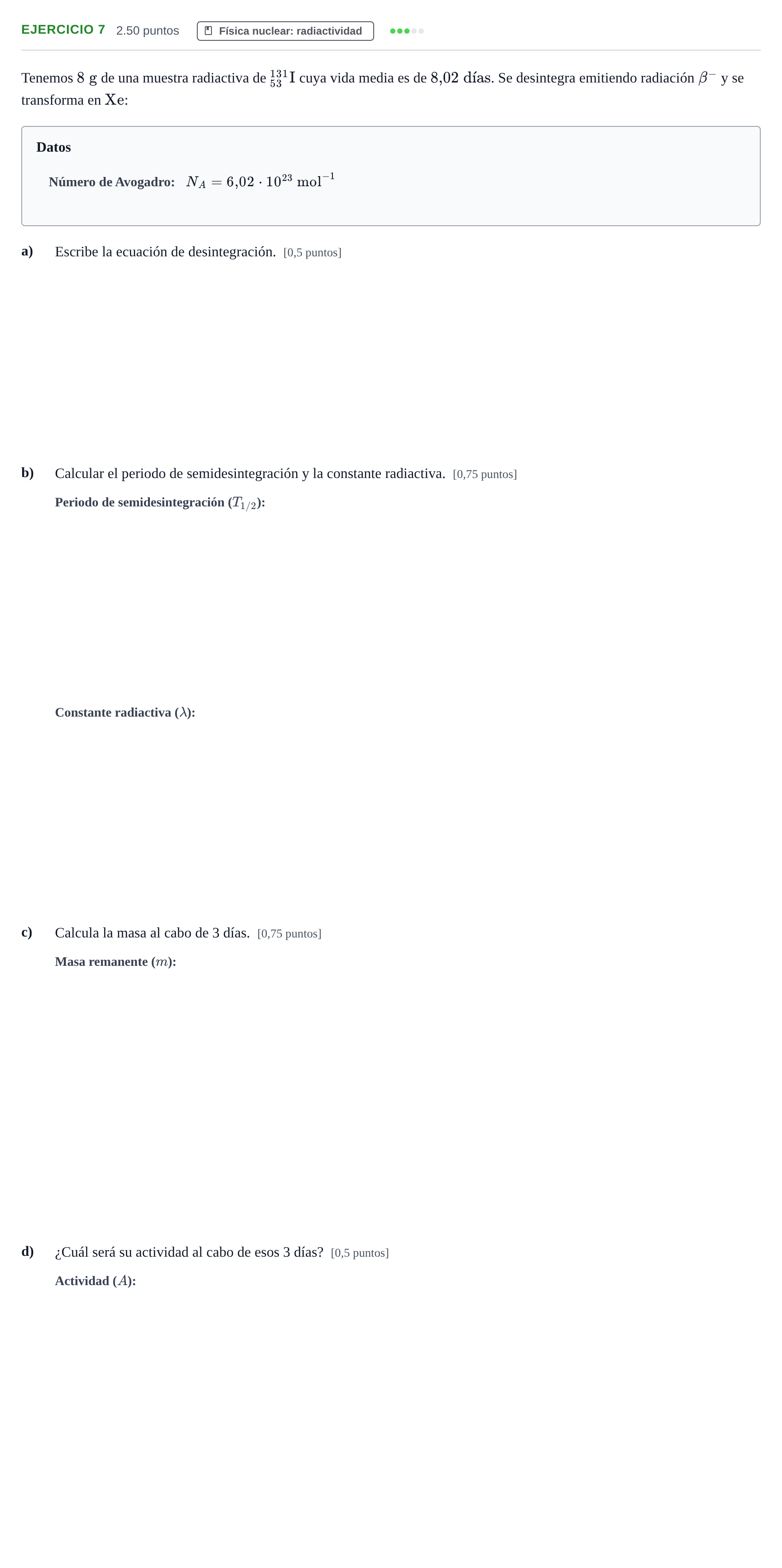Enunciado: Problema 7 · Física PAU Navarra Extraordinaria 2024
