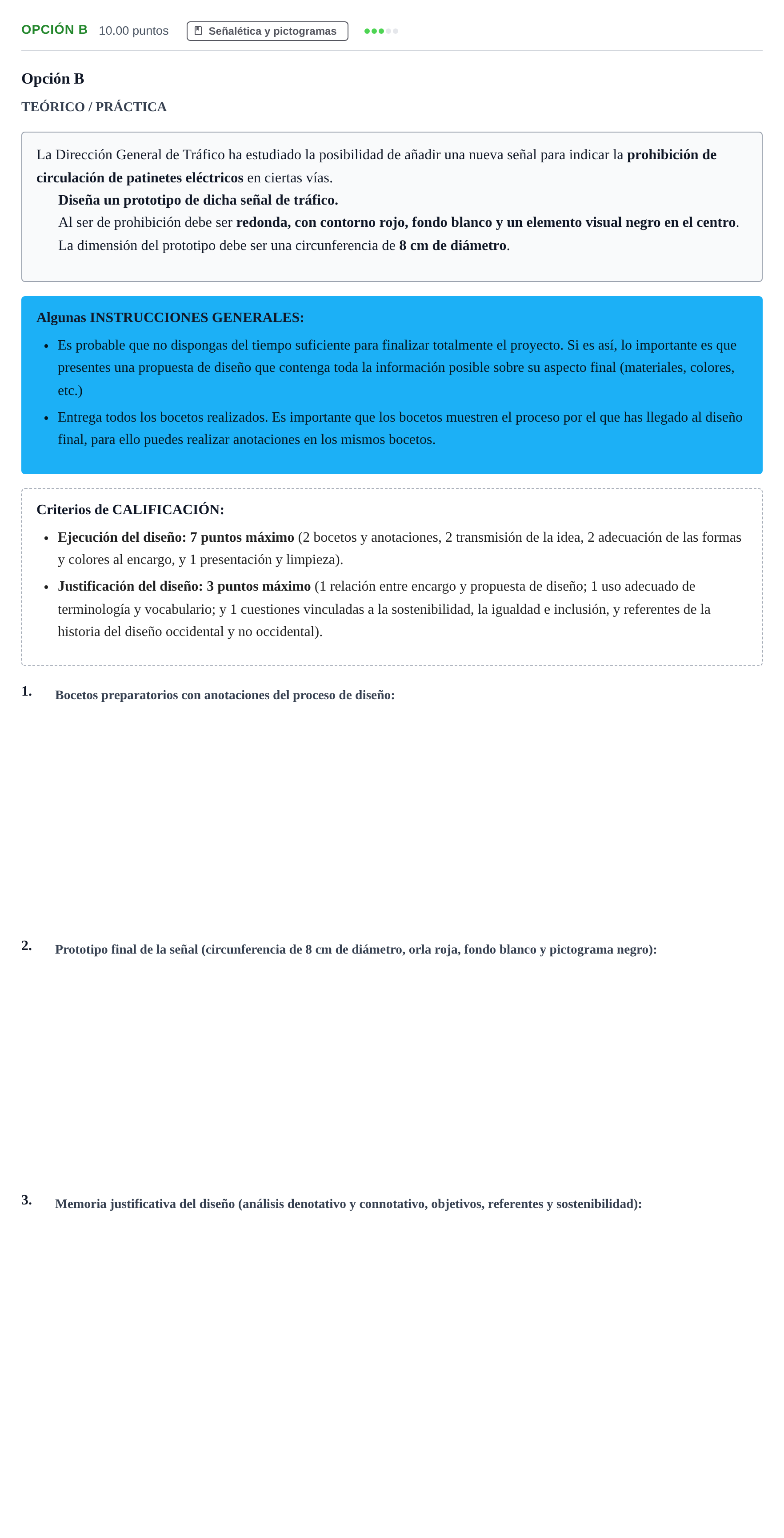 Enunciado: Opción B · Diseño PAU Navarra Extraordinaria 2024