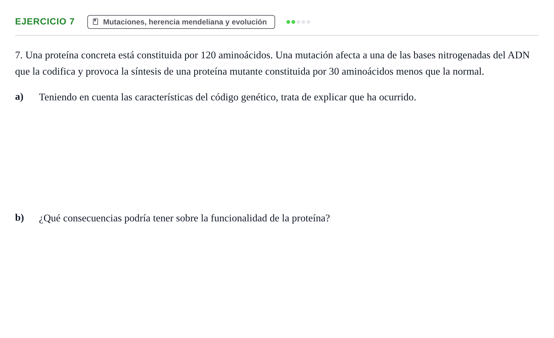 Enunciado: Problema 7 · Biología PAU Navarra Extraordinaria 2024