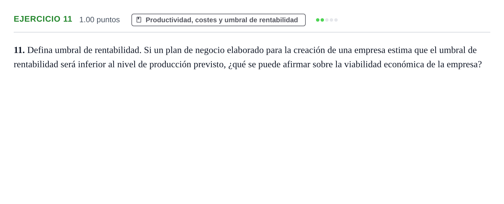 Enunciado: Problema 11 · Empresa y Diseño de Modelos de Negocio PAU Navarra Extraordinaria 2024