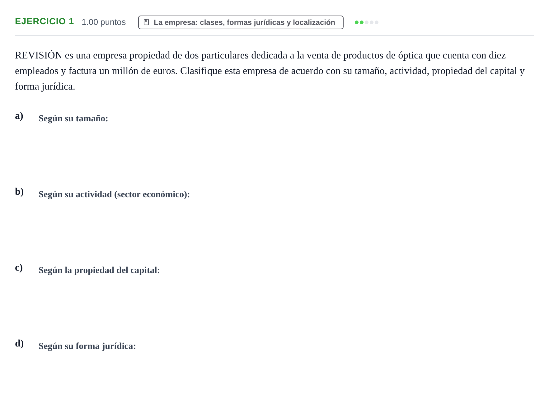 Enunciado: Problema 1 · Empresa y Diseño de Modelos de Negocio PAU Navarra Extraordinaria 2024