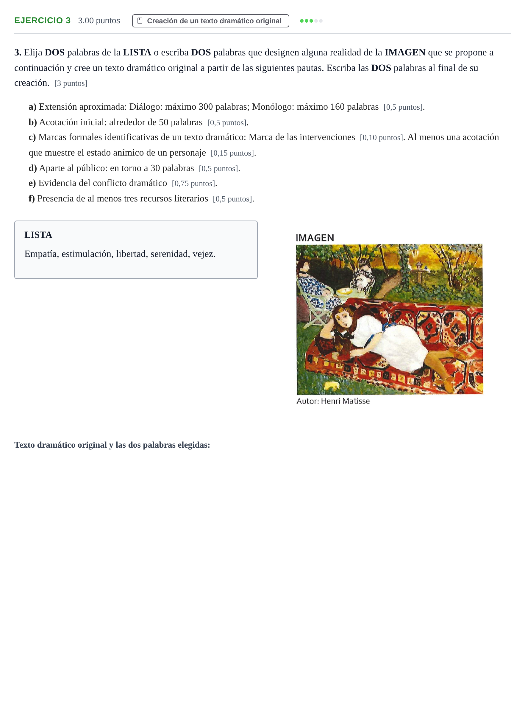 Enunciado: Problema 3 · Literatura Dramática PAU Navarra Ordinaria 2024
