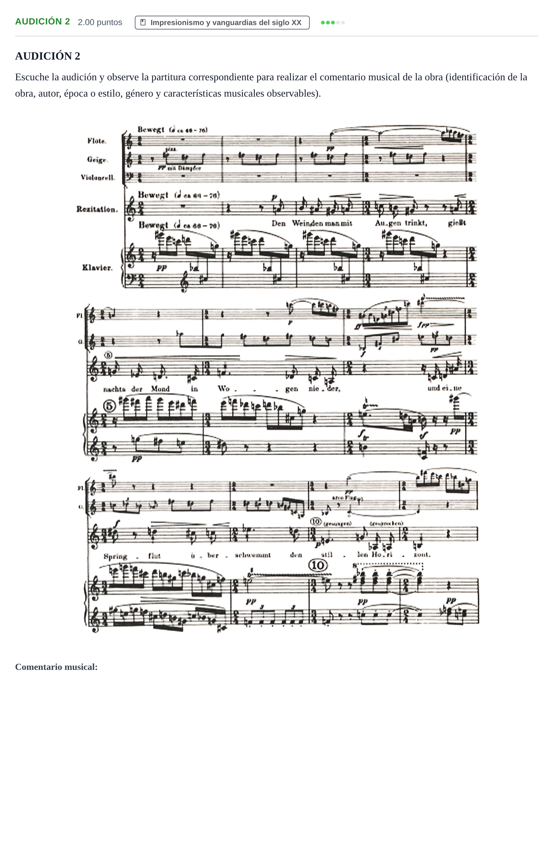 Enunciado: Ejercicio Audición 2 · Historia de la Música y de la Danza PAU Navarra Ordinaria 2024