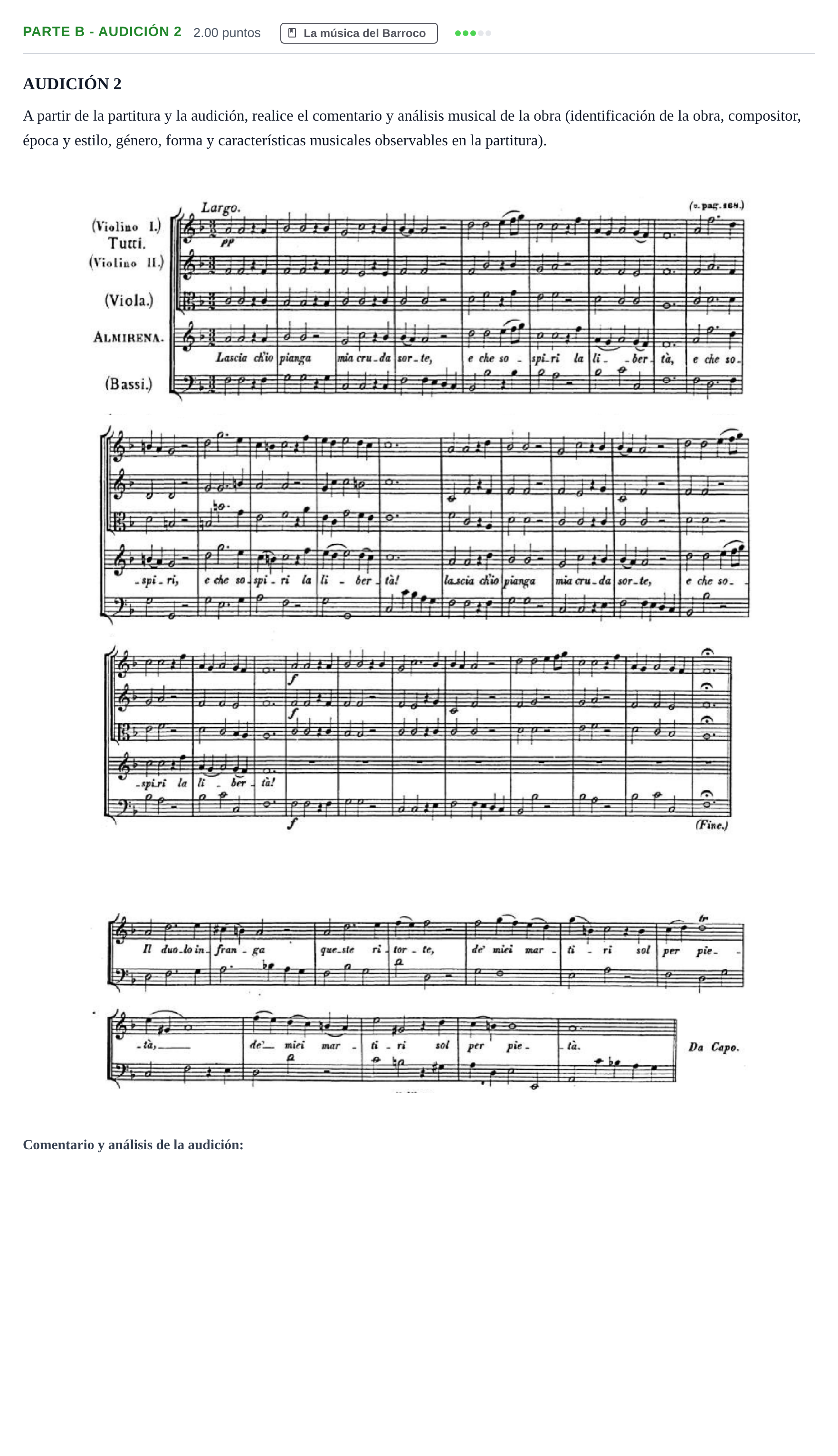 Enunciado: Ejercicio Parte B - Audición 2 · Historia de la Música y de la Danza PAU Navarra Extraordinaria 2024