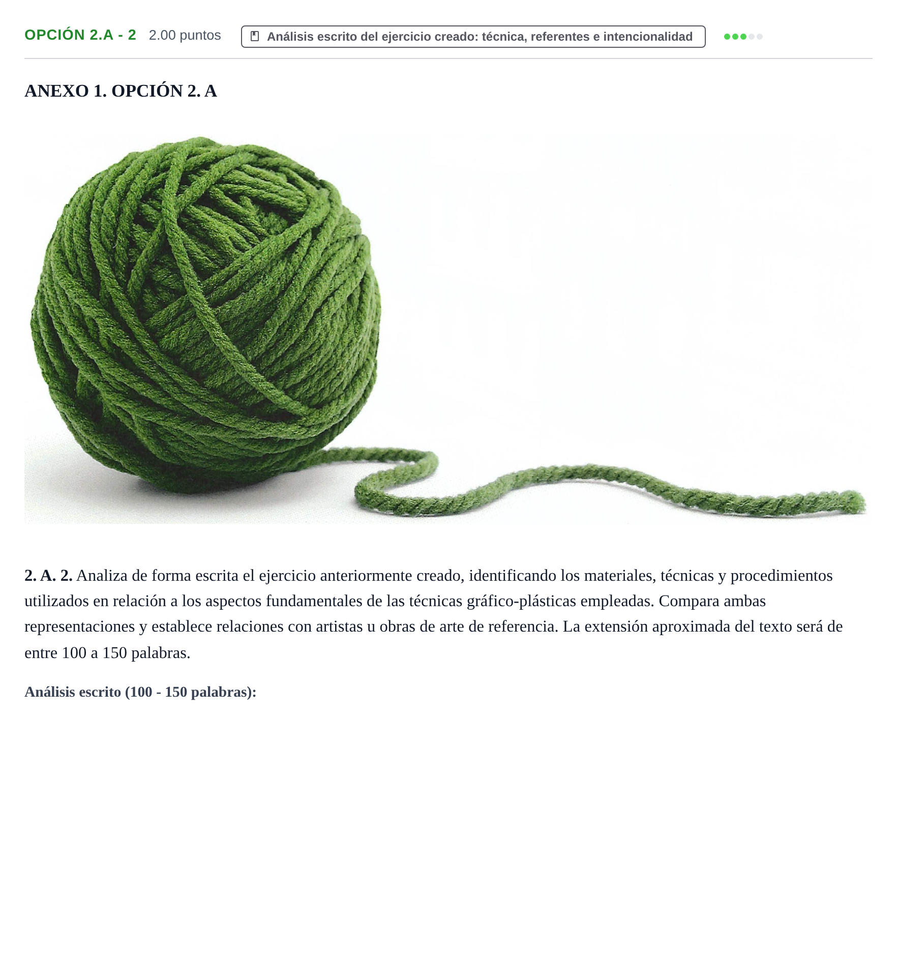 Enunciado: Opción 2.A - 2 · Técnicas de Expresión Gráfico-Plástica PAU Navarra Ordinaria 2024