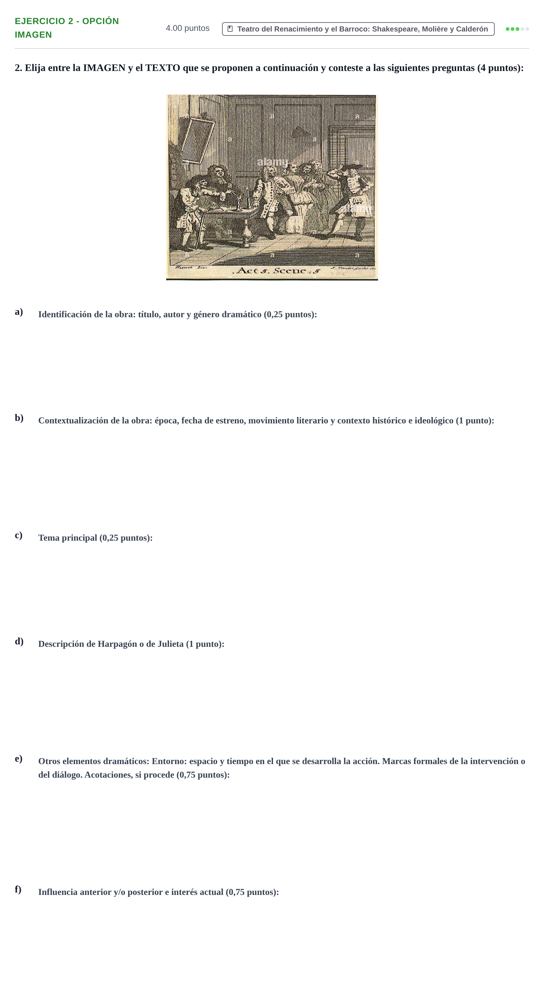 Enunciado: Ejercicio 2 - Opción Imagen · Literatura Dramática PAU Navarra Extraordinaria 2024