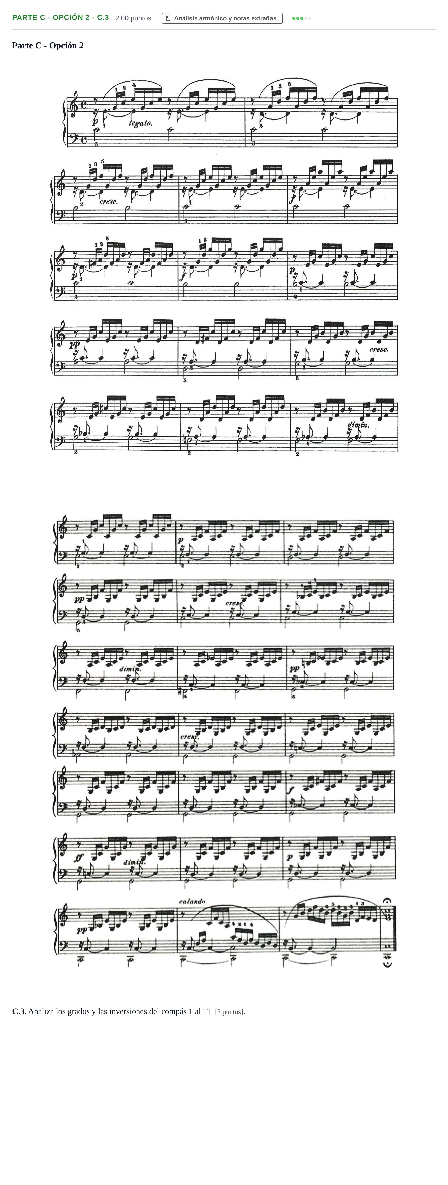 Enunciado: Ejercicio Parte C - Opción 2 - C.3 · Análisis Musical II PAU Navarra Extraordinaria 2024
