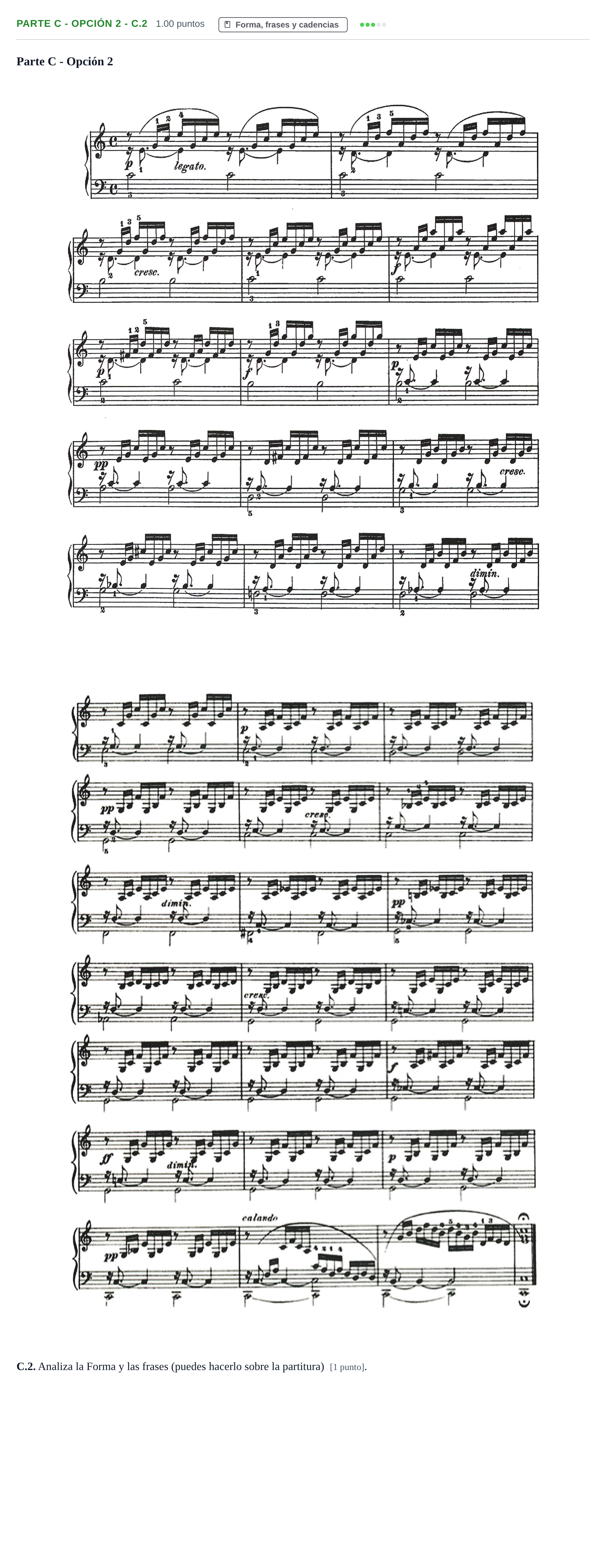 Enunciado: Ejercicio Parte C - Opción 2 - C.2 · Análisis Musical II PAU Navarra Extraordinaria 2024