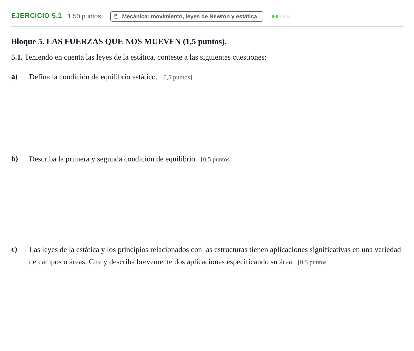 Enunciado: Ejercicio 5.1 · Ciencias Generales PAU Murcia Ordinaria 2025