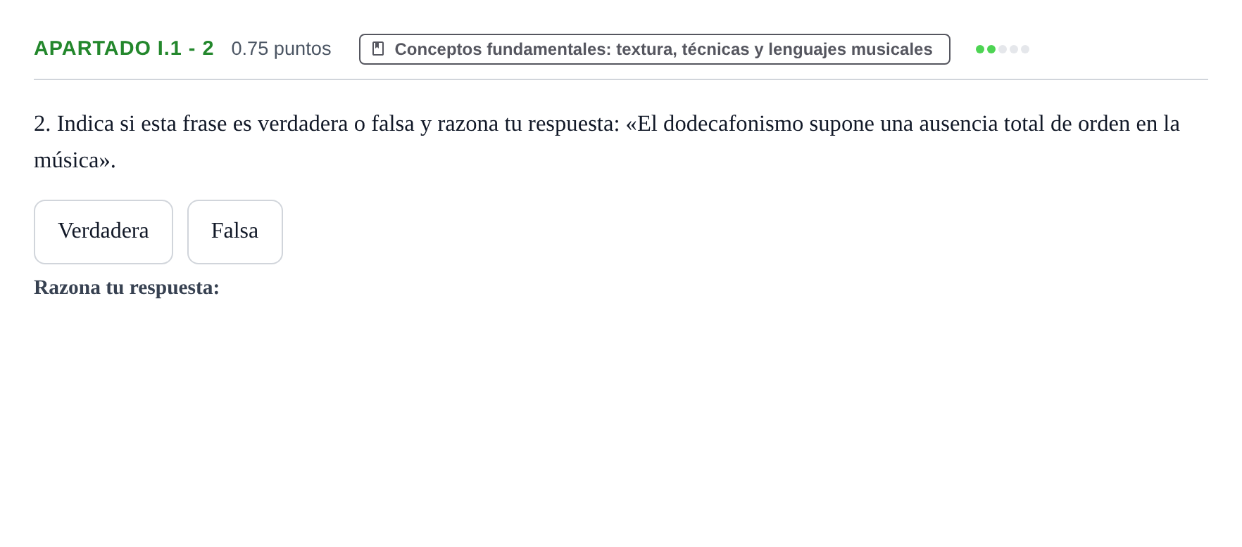 Enunciado: Apartado I.1 - 2 · Análisis Musical II PAU Murcia Extraordinaria 2025