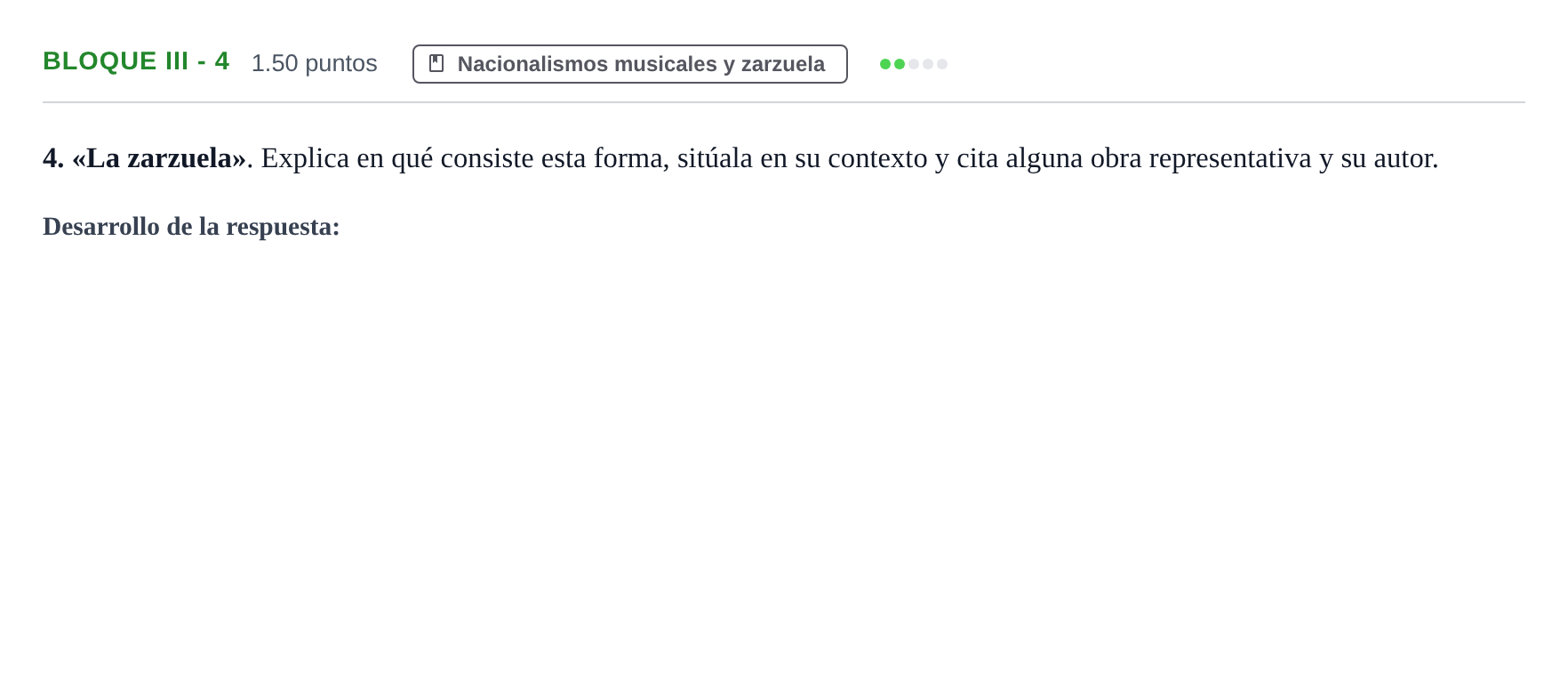 Enunciado: Bloque III - 4 · Historia de la Música y de la Danza PAU Murcia Ordinaria 2025