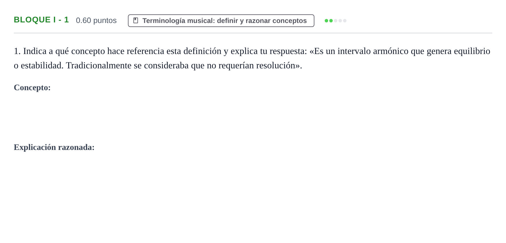 Enunciado: Bloque I - 1 · Historia de la Música y de la Danza PAU Murcia Extraordinaria 2025