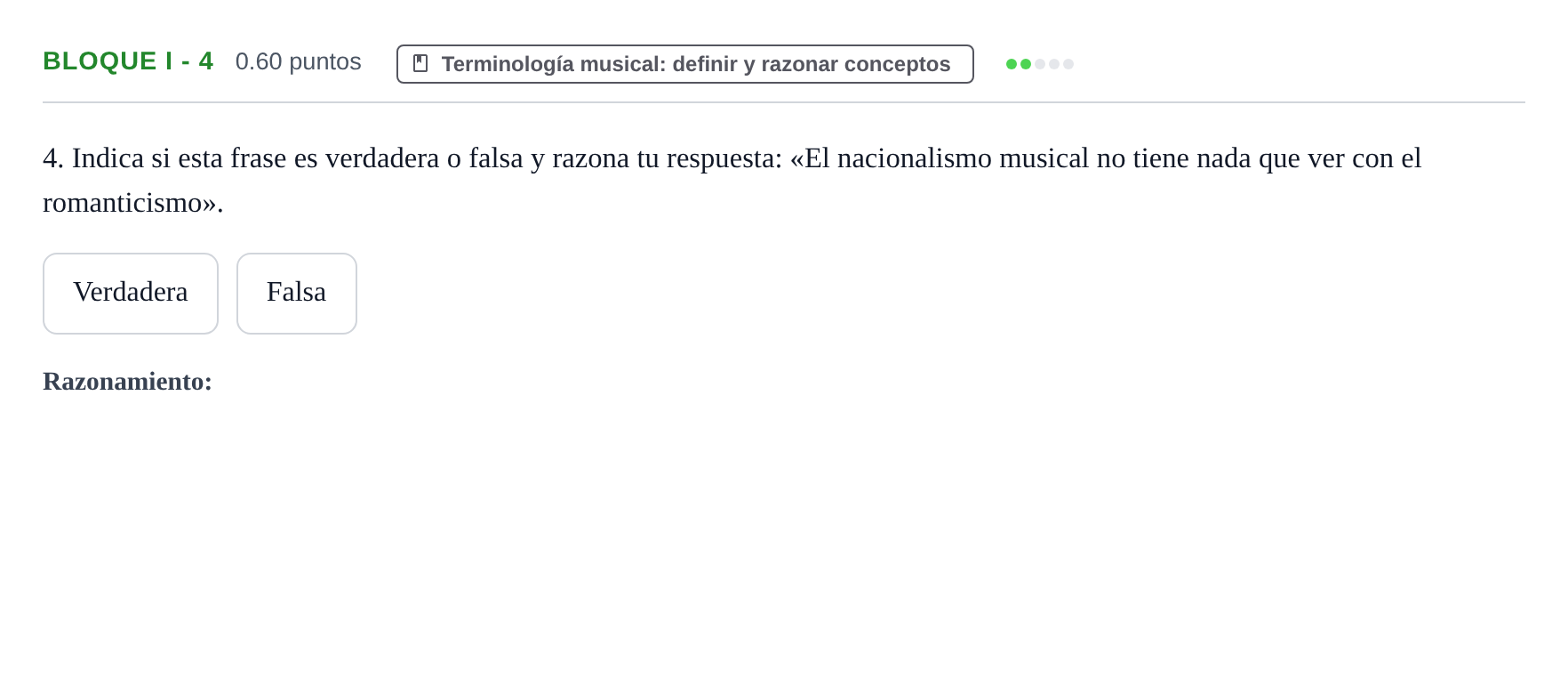 Enunciado: Bloque I - 4 · Historia de la Música y de la Danza PAU Murcia Extraordinaria 2025